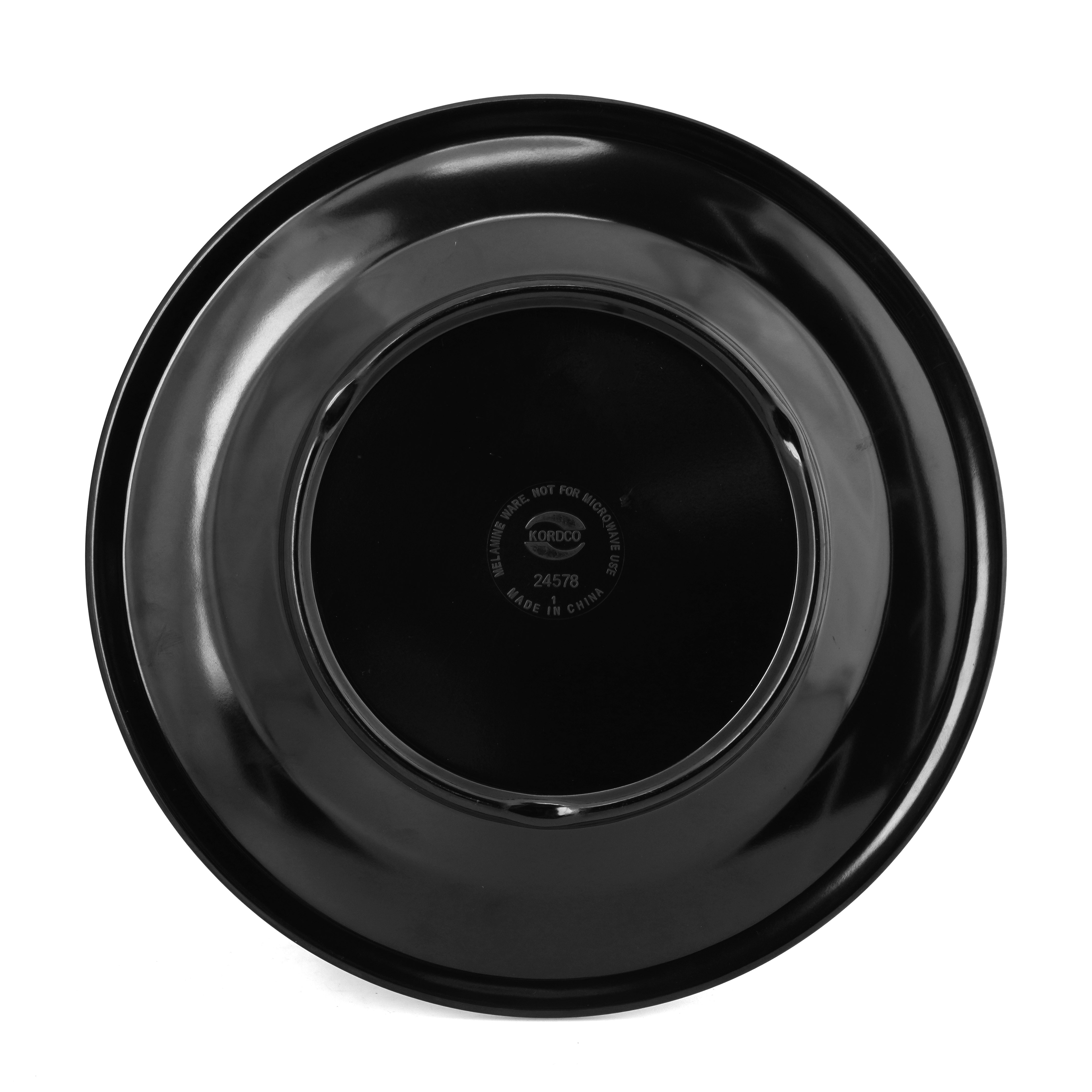 Dĩa Mela tròn viền đứng màu đen Size Ø230x20_378478_D24578_Black