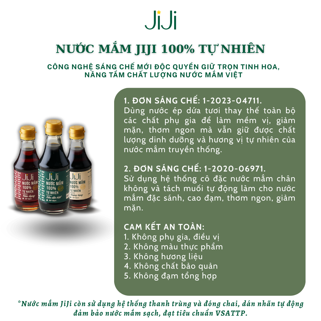 Set 5 chai Nước mắm tự nhiên JI JI Siêu đặc biệt 50 đạm 200ml - 4