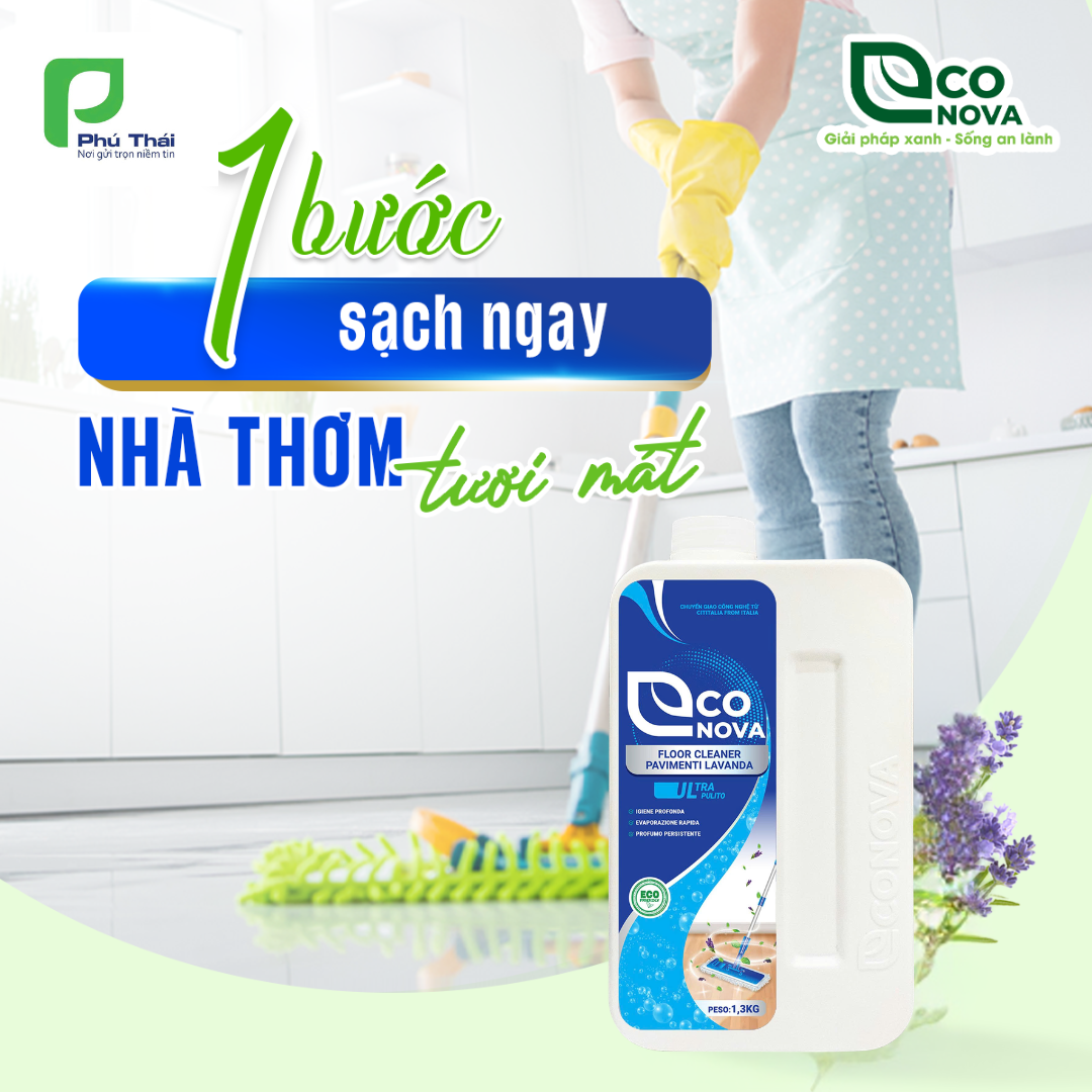 Nước lau sàn oải hương Econova 1,3kg