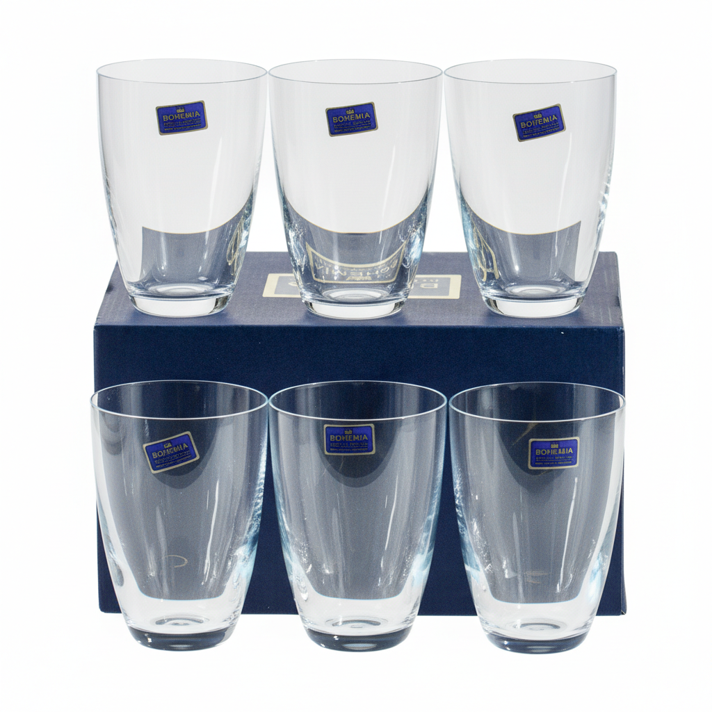 Ly uống nước pha lê 330ml Bohemia Royal Crystal set 6 ly- Model: Tumbler 330ml - Phân phối chính hãng