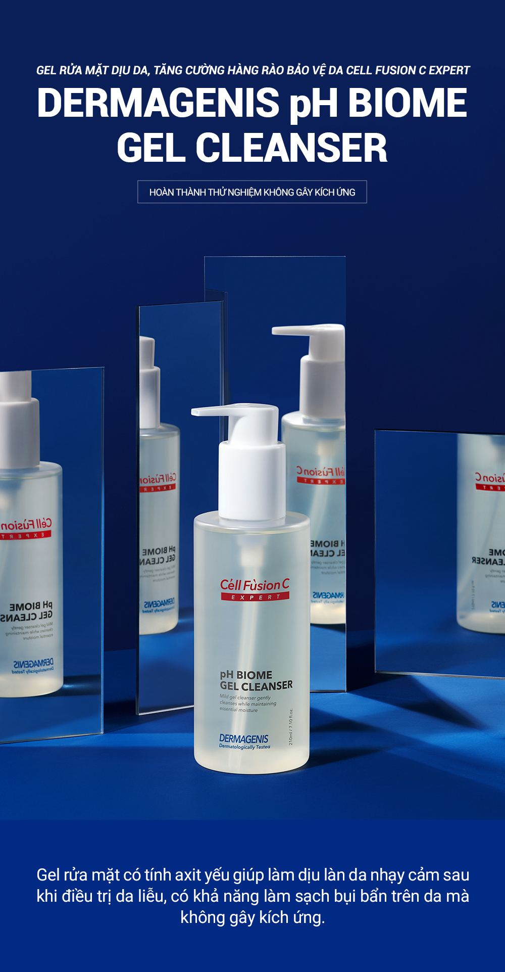 Gel Rửa Mặt Dịu Da, Tăng Cường Hàng Rào Bảo Vệ Da 210ml - Cell Fusion C Expert Dermagenis pH Biome Gel Cleanser