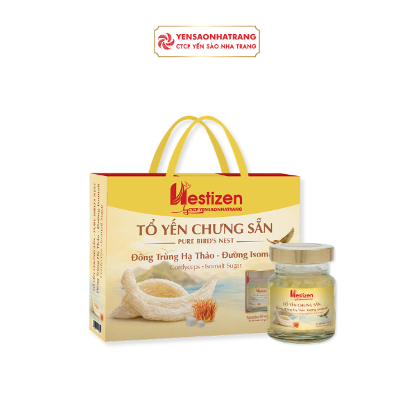 Tổ yến chưng sẵn Đông trùng hạ thảo - Đường isomalt (Hộp 6) - Phân phối chính hãng