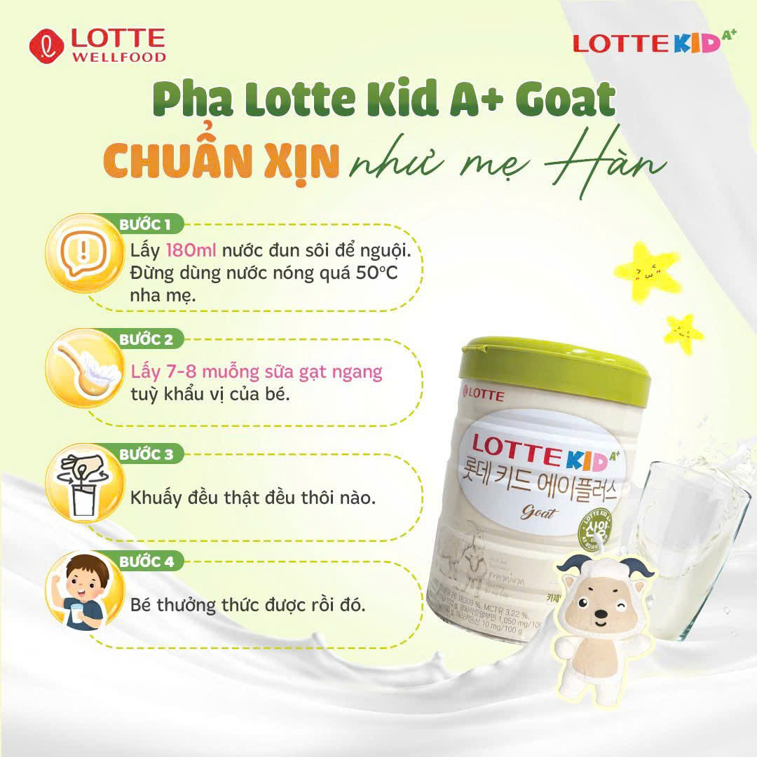 Sản phẩm dinh dưỡng Lotte Kid A+ Goat 760g