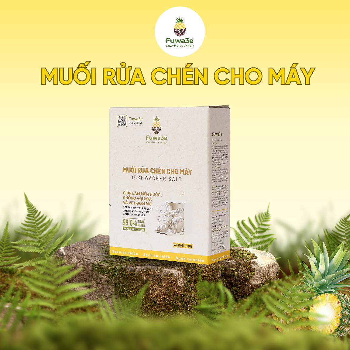 Muối rửa chén dành cho máy FUWA3E làm mềm nước 2kg