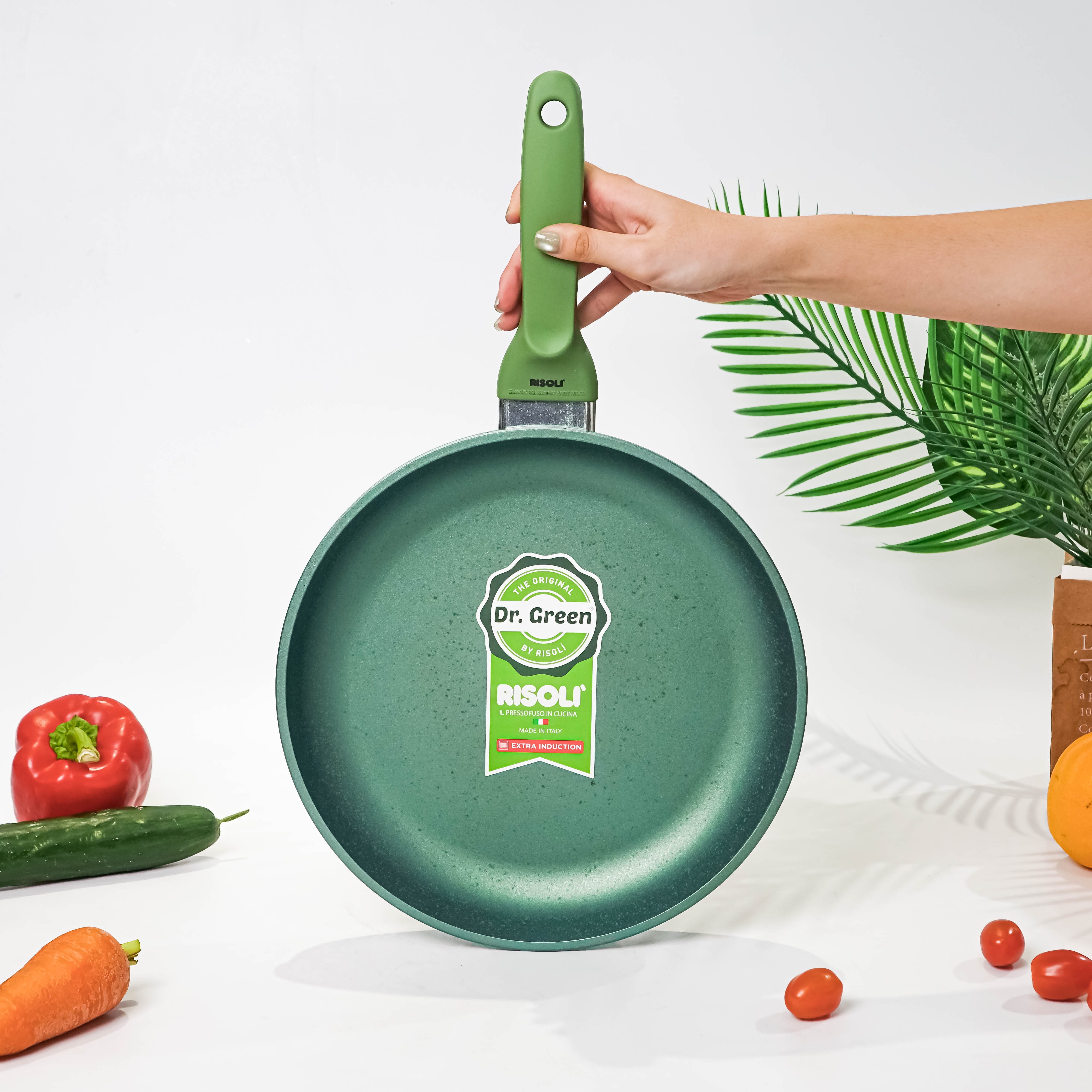CHẢO CHỐNG DÍNH DR.GREEN® EXTRA INDUCTION - Model: CHAORisoli-00103DRIN/28