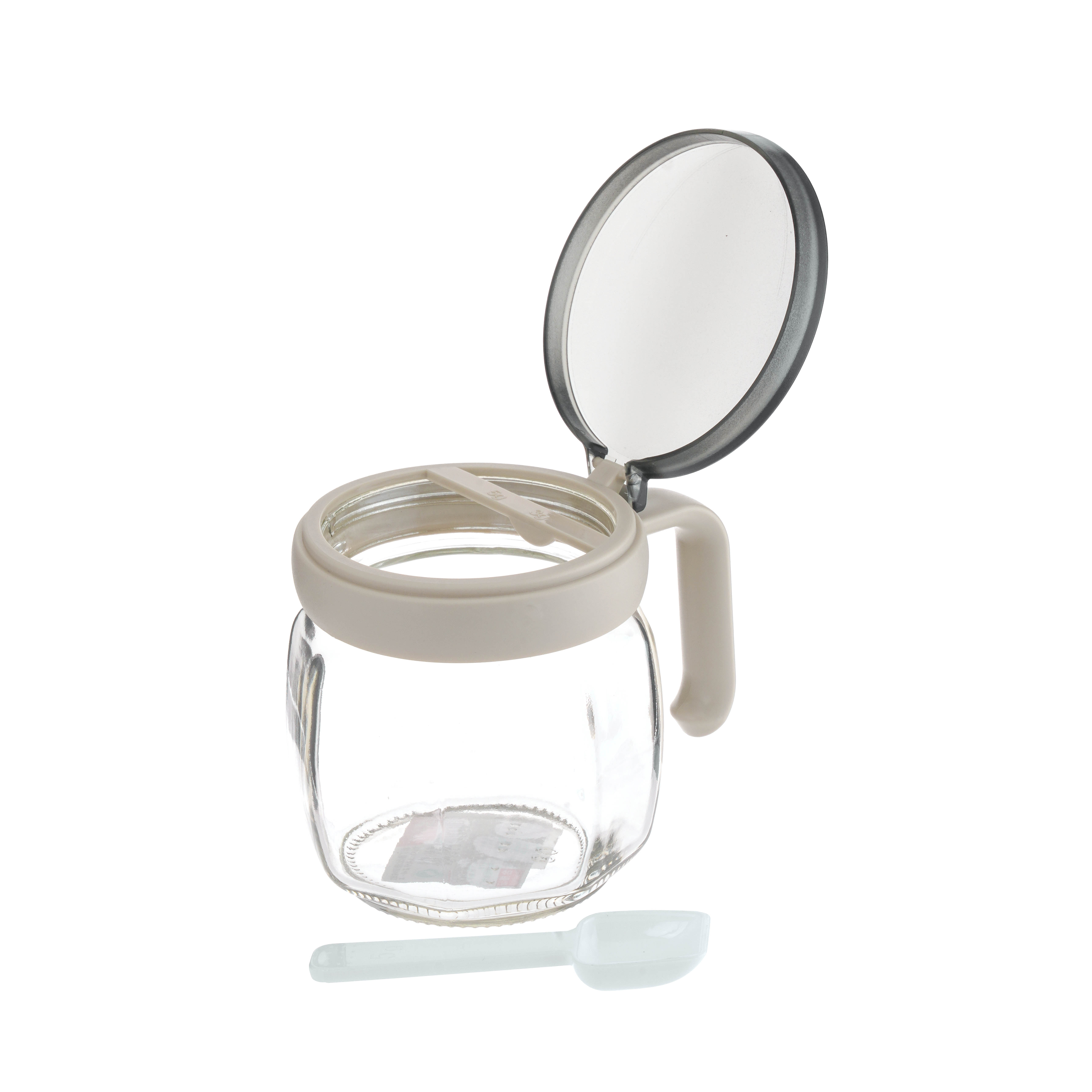 Hũ thủy tinh đựng gia vị có thanh gạt kèm muỗng dung tích 420ml_376064