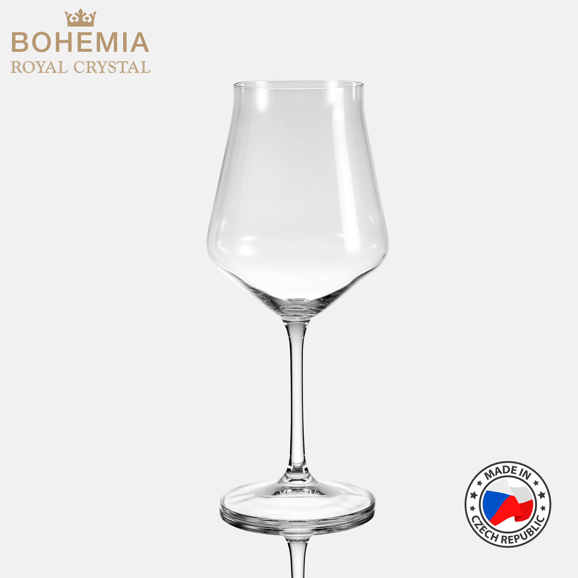 Ly uống vang pha lê 450ml Bohemia Royal Crystal Set 6 ly - MODEL: Lida 450ml