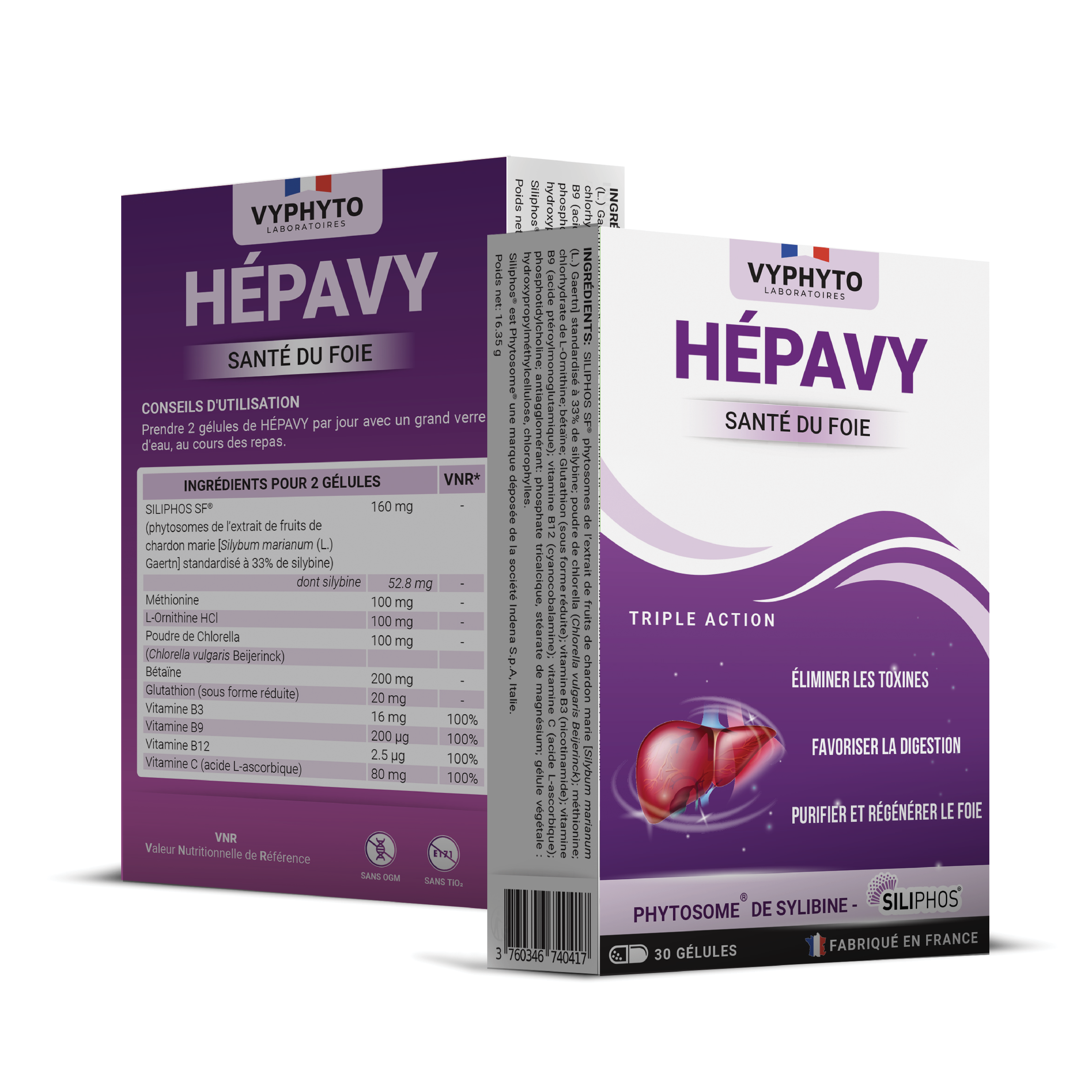 Thực phẩm bảo vệ sức khỏe HÉPAVY hỗ trợ giải độc gan (hộp 30 viên)