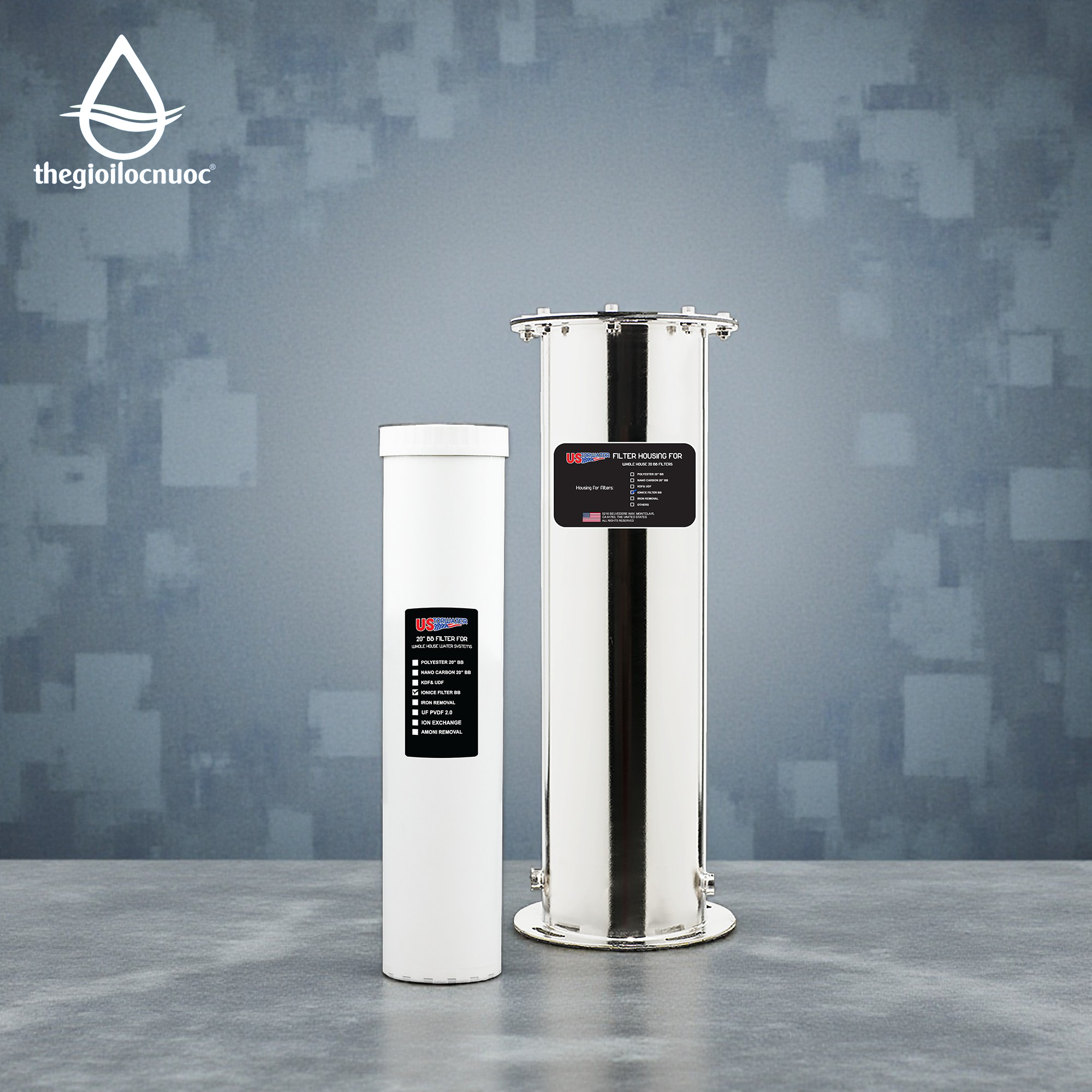 Bộ lọc chống cáu cặn USTopwater SUS 304, Model: Scala-45-US, Công suất 1200 lít/giờ, Vỏ inox 304