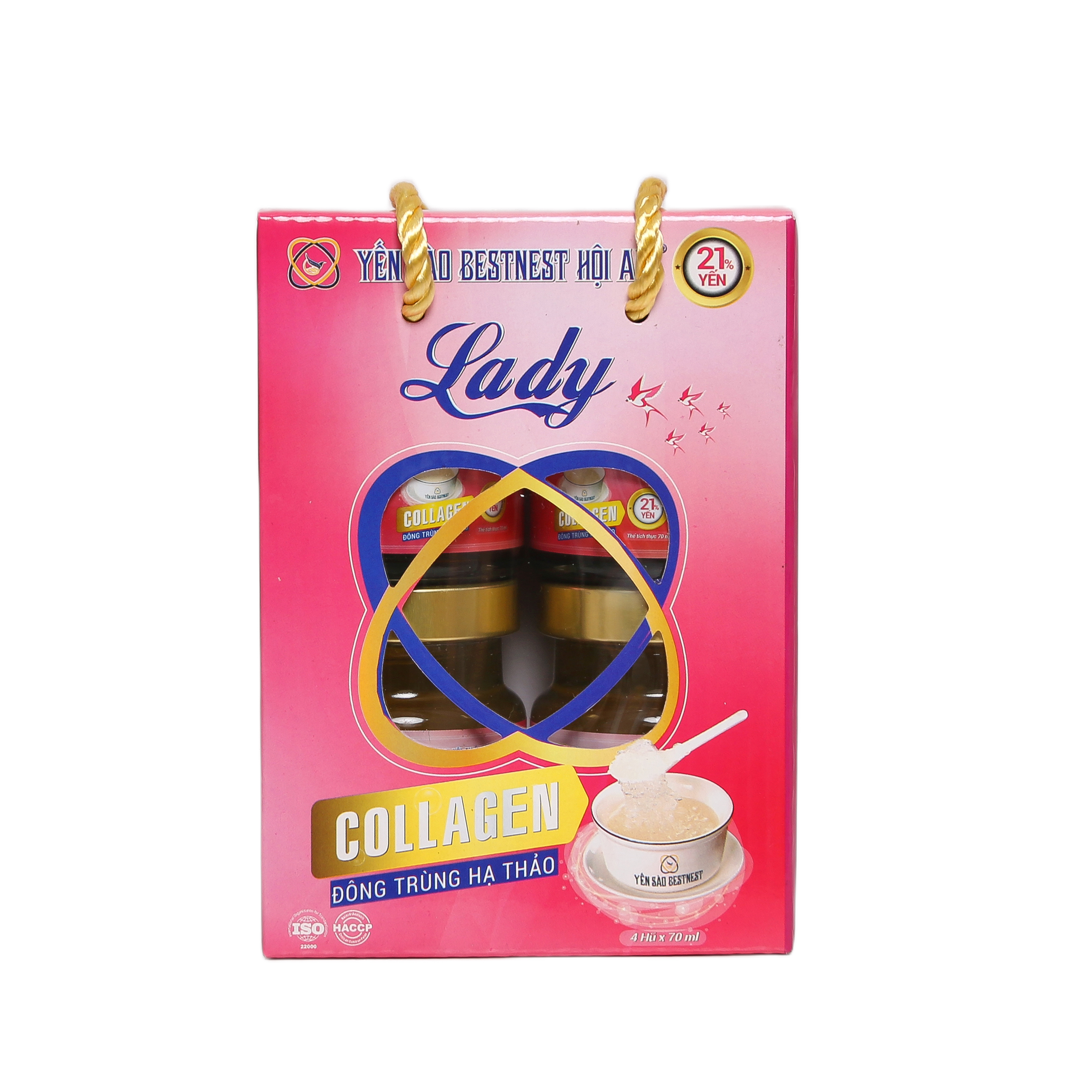 Hộp 4 hũ Yến Sào BESTNEST HỘI AN 21% Lady