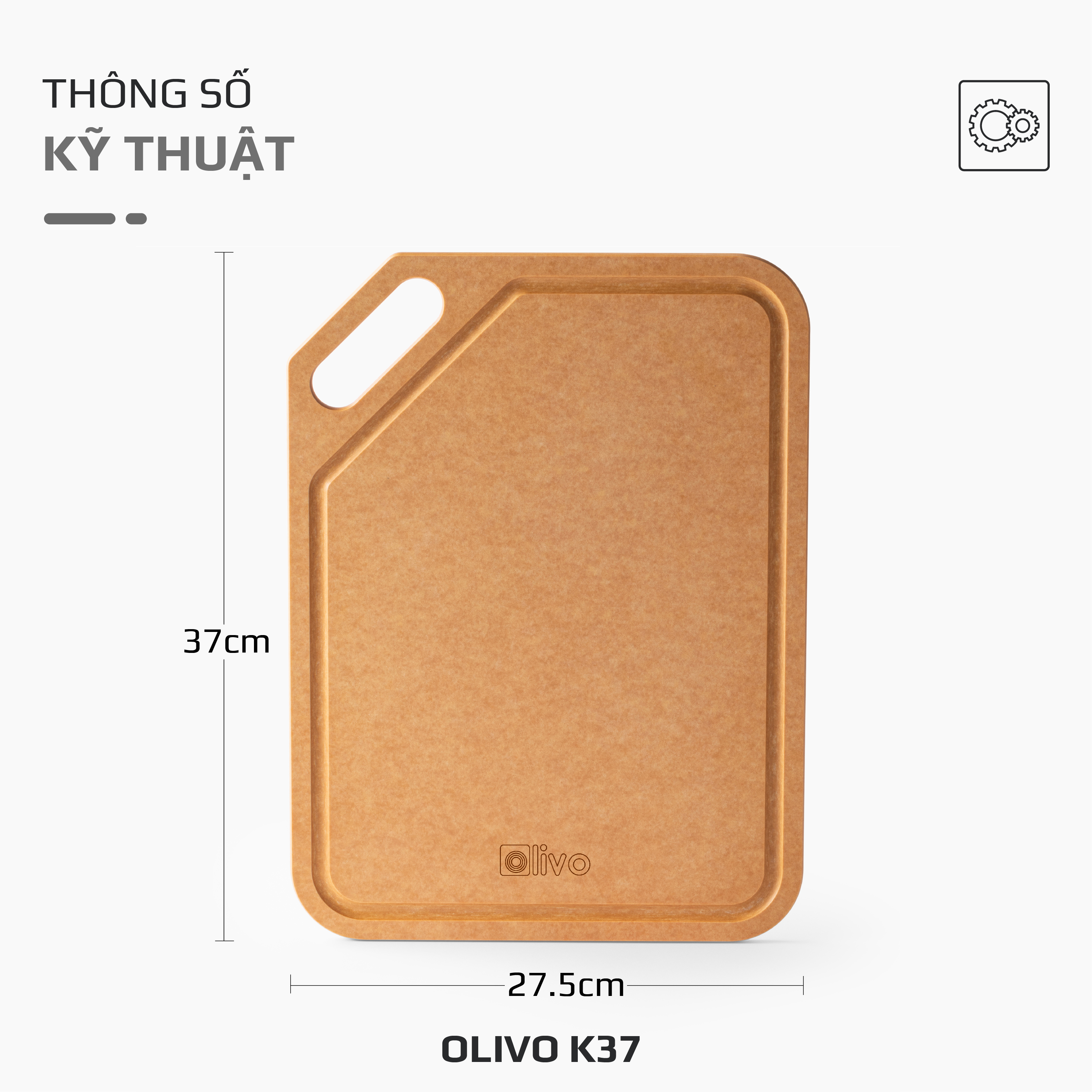 Thớt sợi gỗ OLIVO Wood Fiber - OLIVO K37