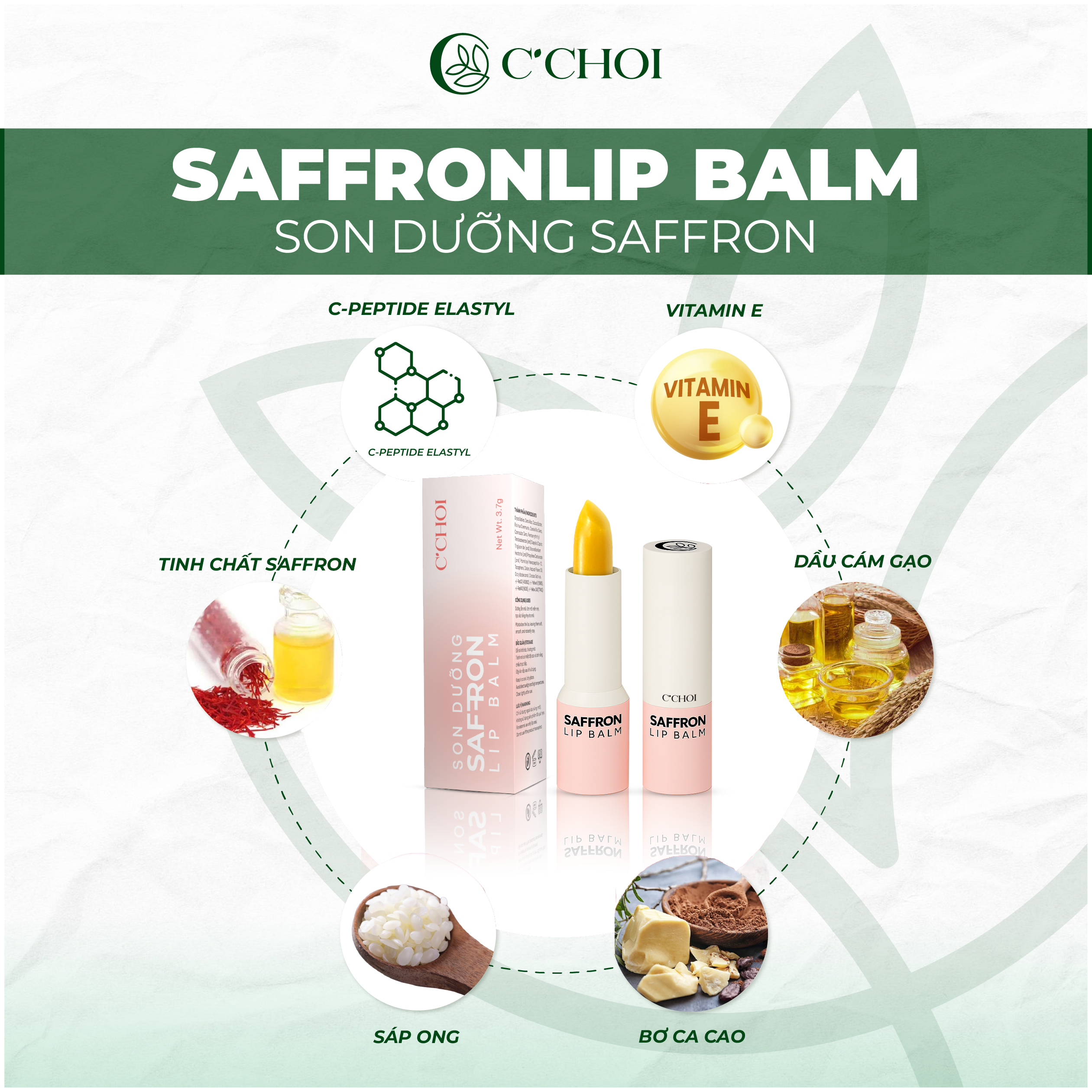 Son Dưỡng Saffron C’Choi Không Màu