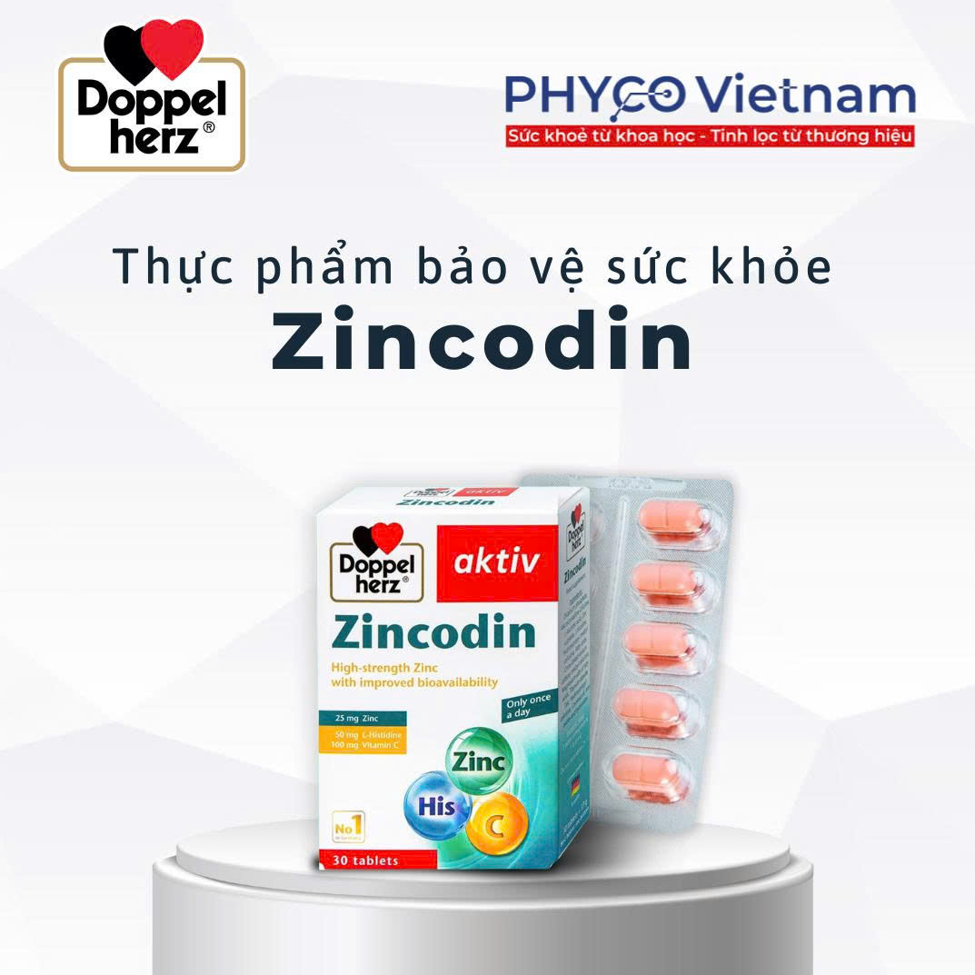 TPBVSK Zincodin bổ sung kẽm hỗ trợ tăng sức đề kháng - Phân phối chính hãng