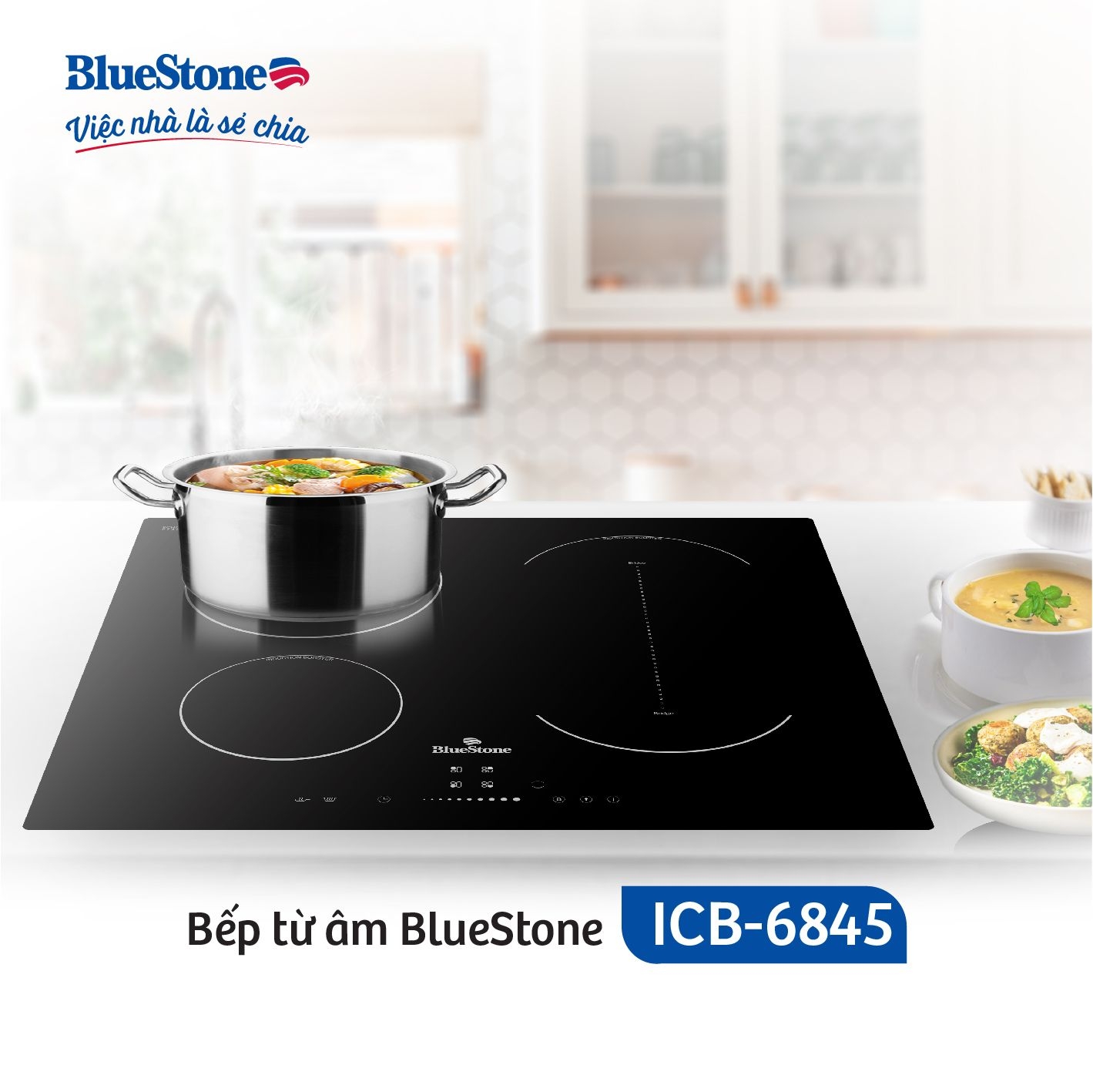 Bếp Từ Ba BlueStone ICB-6845 7100W - Phân phối chính hãng