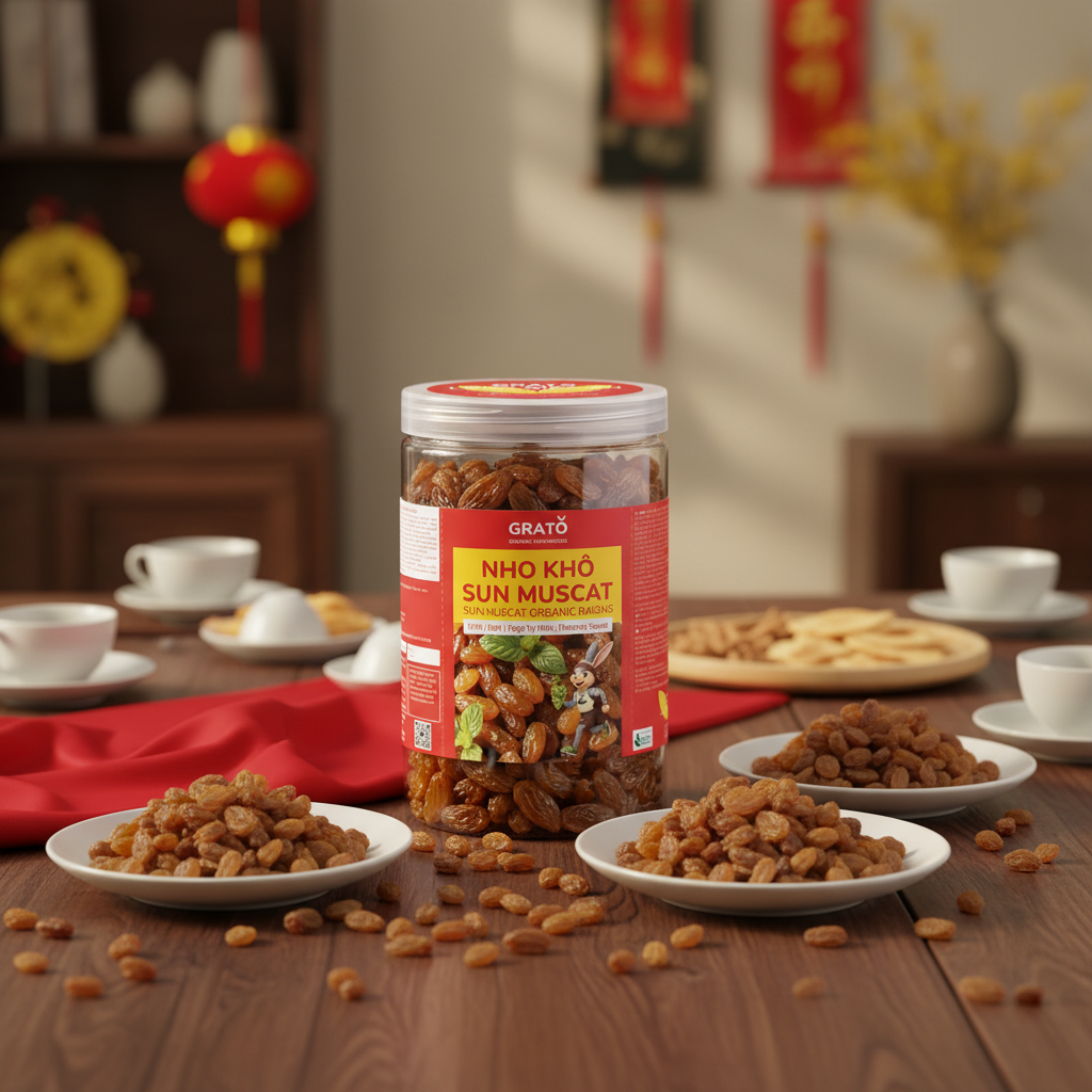Nho khô Sun Muscat Hữu Cơ GRATO 500g - 5