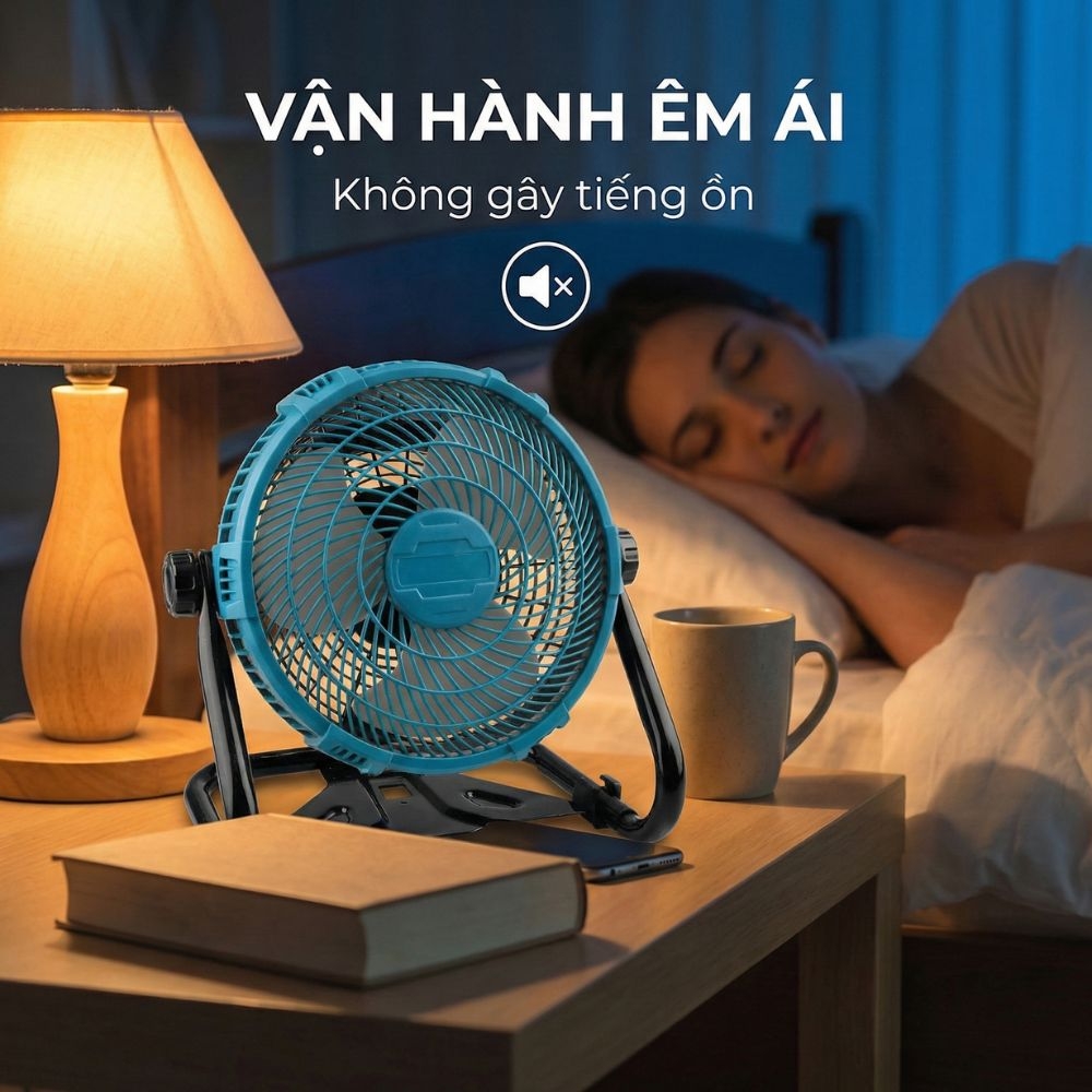 Quạt Để Bàn Tích Điện Kachi MK443 – Gió Turbo Mạnh Mẽ, Xoay 360 Độ, Thiết Kế Di Động Đa Năng - 5