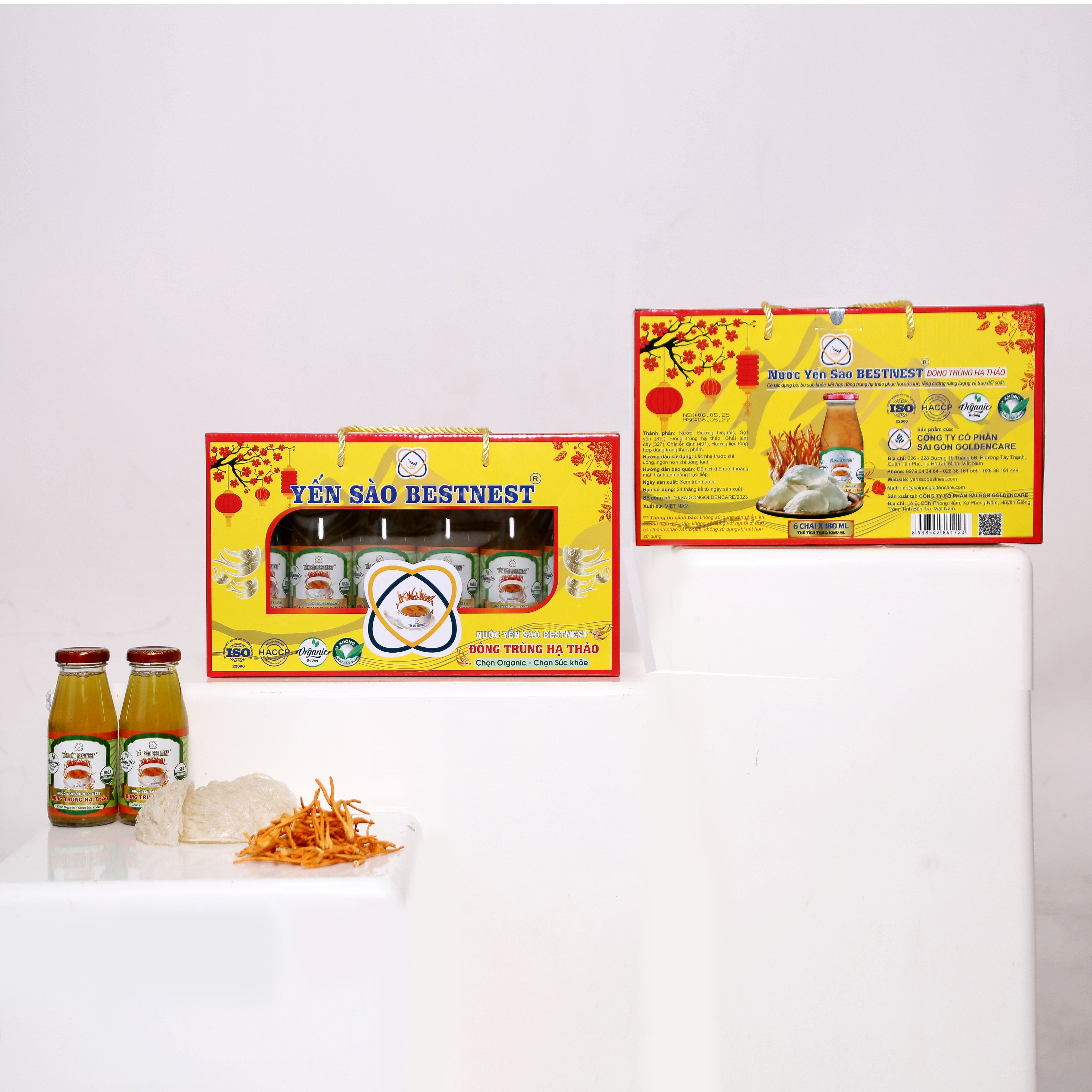 Hộp 6 chai Nước yến sào BESTNEST Nước yến sào BESTNEST Đông trùng hạ thảo 180ml - 2