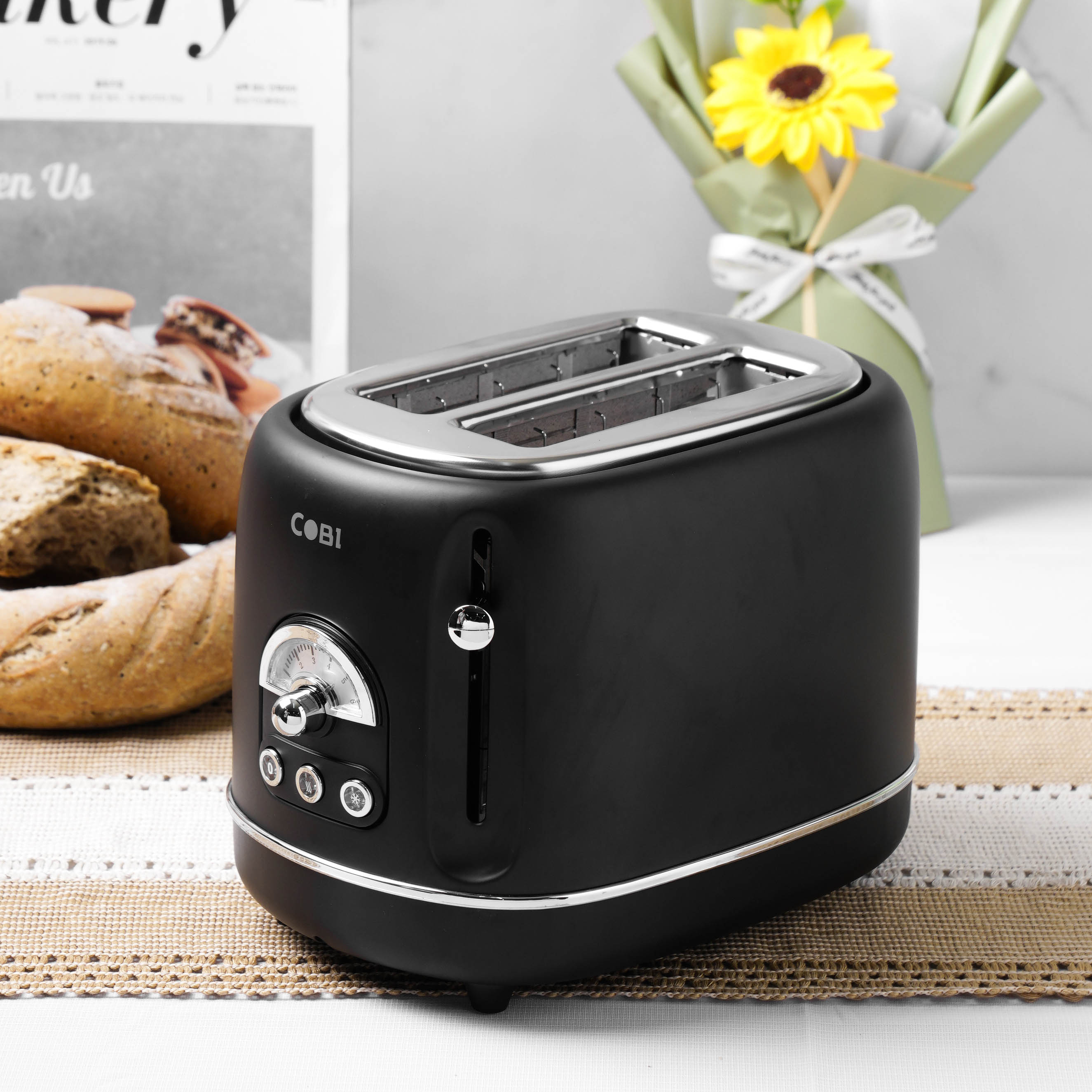 Máy nướng bánh mì Toaster 2 ngăn COBI màu đen_CB-TO-0201-B_341710