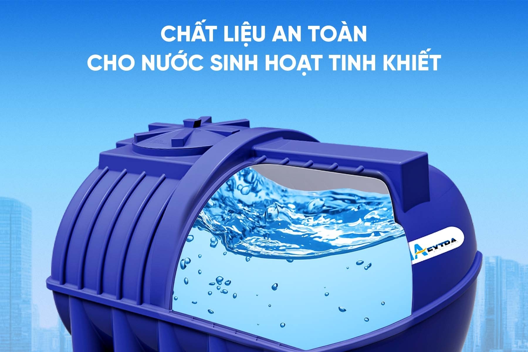 Bồn nhựa Tân Á 2000N EX- bồn ngang ( Phân phối từ khu vực Bình Định trở ra phía Bắc )