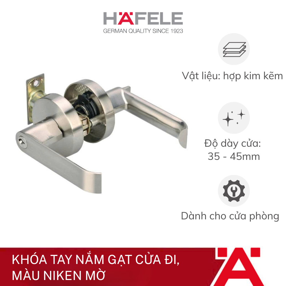 KHÓA TAY NẮM GẠT CỬA ĐI, MÀU NIKEN MỜ 911.63.222 - Phân phối chính hãng