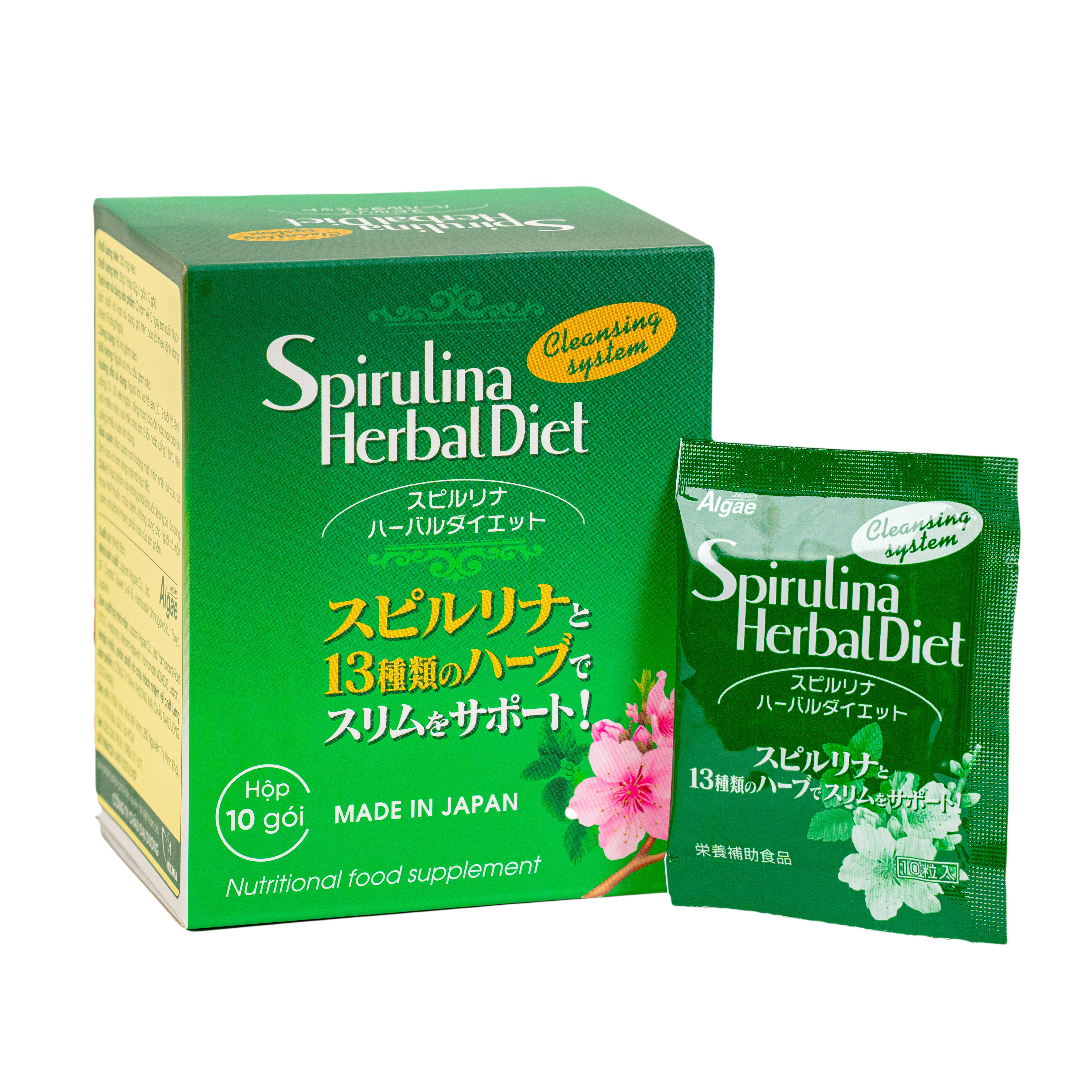 Tảo Spirulina Herbal Diet hỗ trợ giảm cân, thải độc cơ thể 20gr