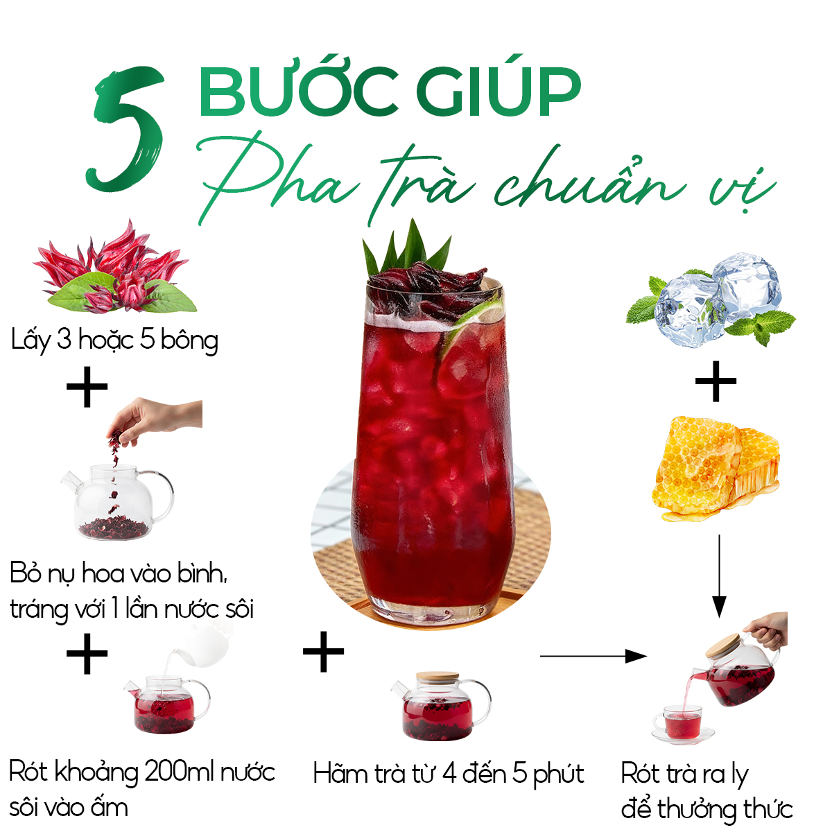Trà Hoa Atiso Đỏ Sunbeleaf (Bụp Giấm) - Thức Uống Thanh Mát Dễ Chịu - Túi Zip 100g
