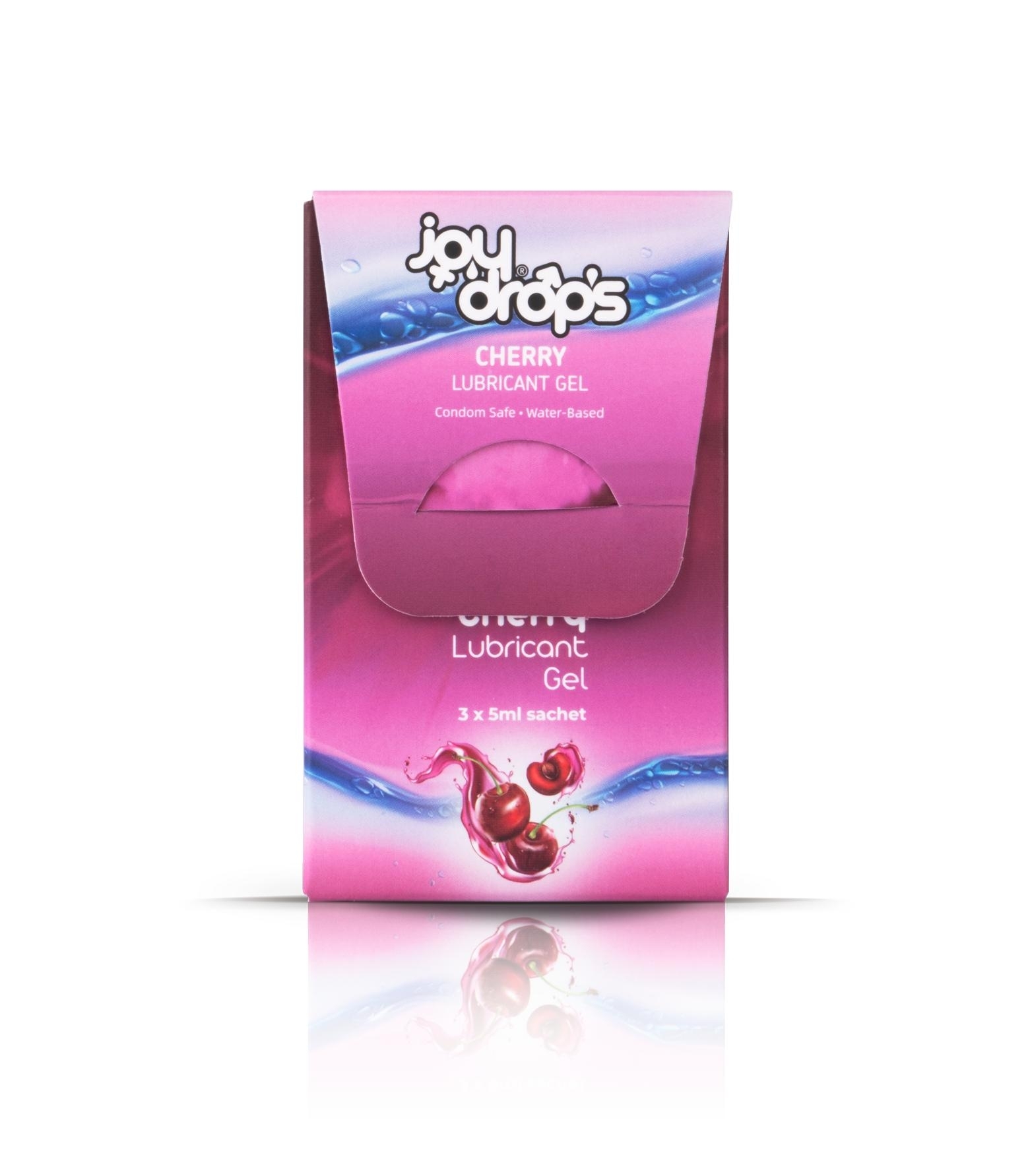 Combo 3 hộp Gel Bôi Trơn Joydrops Gốc Nước Cherry 5ml - Phân phối chính hãng