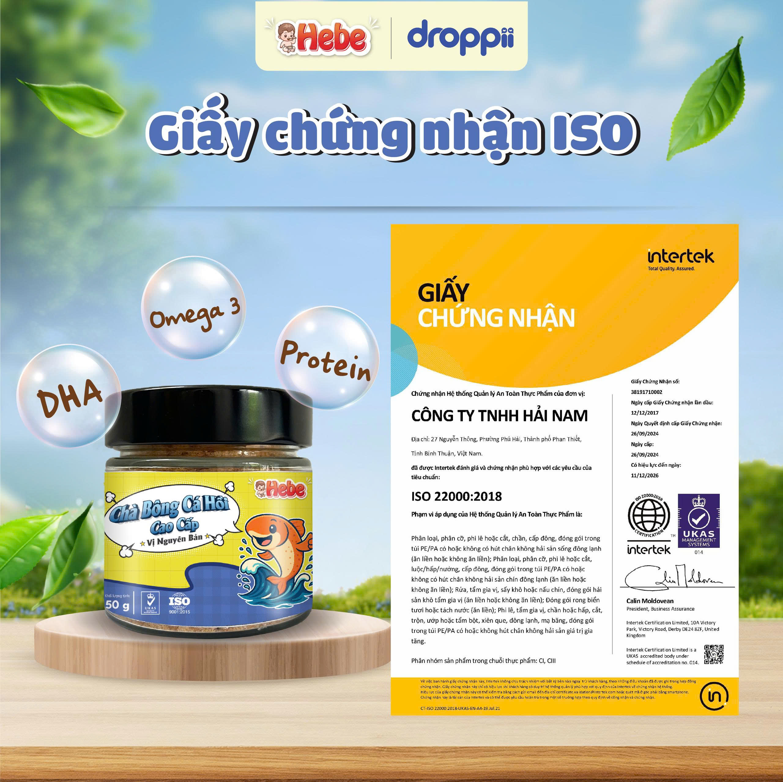 Chà Bông Cá Hồi Cao Cấp – Vị Nguyên Bản HEBE hỗ trợ phát triển trí não cho bé (hũ 50g) - 5