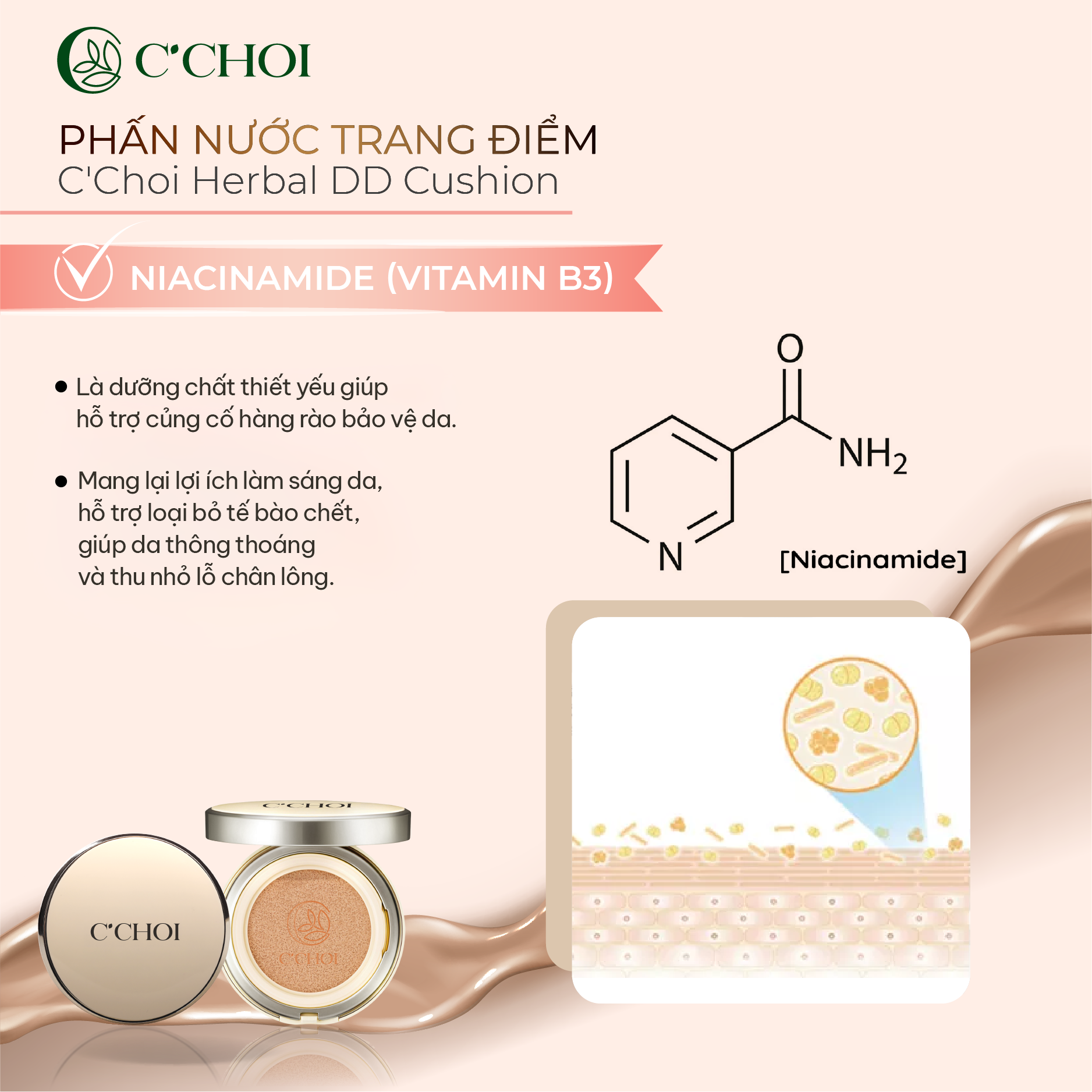 Phấn nước C'Choi Herbal DD Cushion - 10