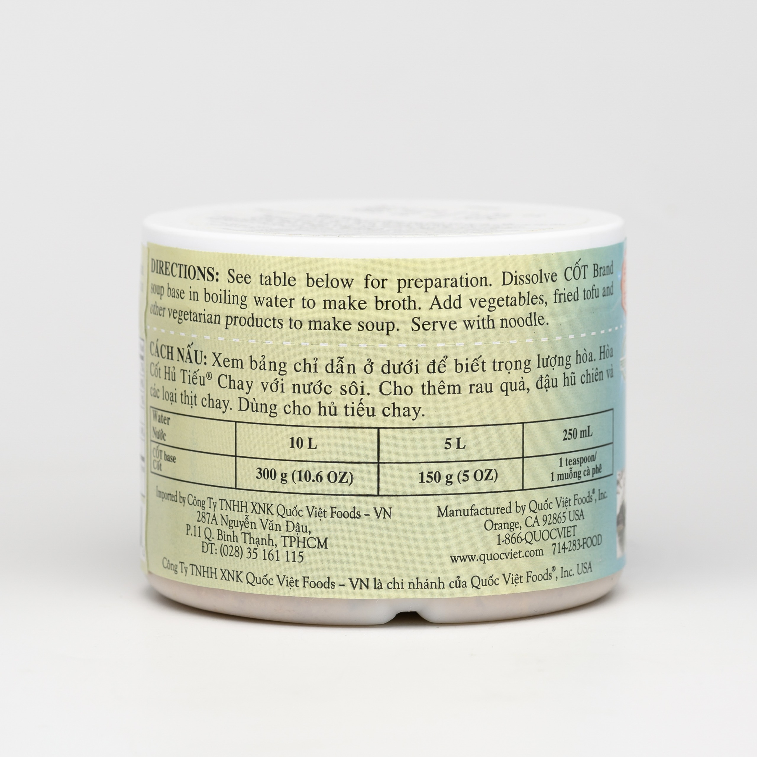 Cốt Hủ Tiếu Chay® Brand – Vegetarian “Hủ Tiếu” Soup Base