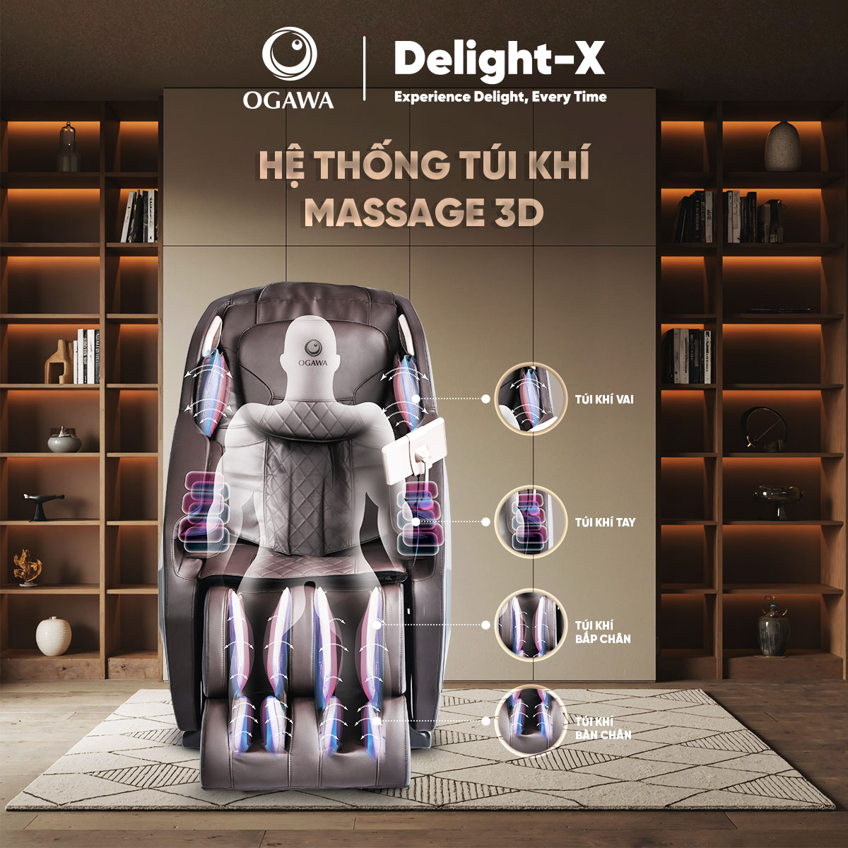 Ghế massage Delight X, hiệu Ogawa (OGVN-5574)
