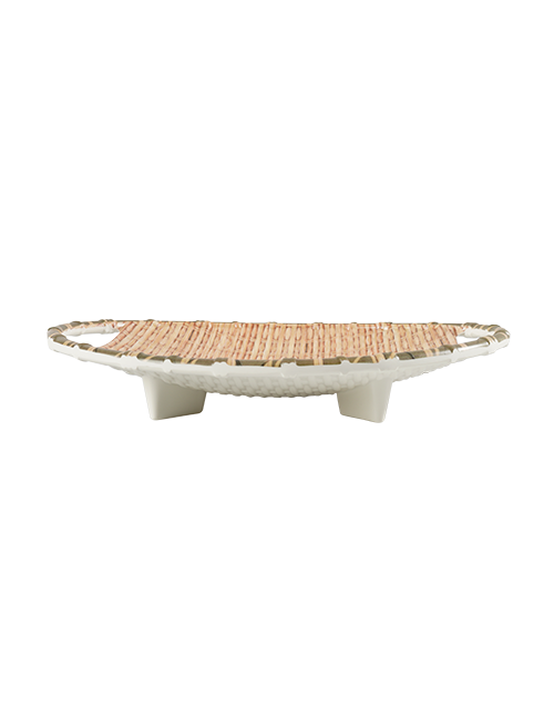 Dĩa mây tre đan oval có tay cầm Size 25.4_JM181002_378159