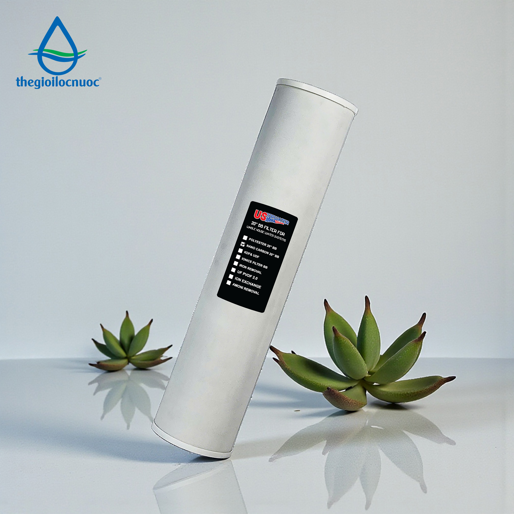 Lõi than hoạt tính mịn 2 trong 1 20'' béo nhãn hiệu Ustopwater - Thái Lan, model: CIF-20-BB
