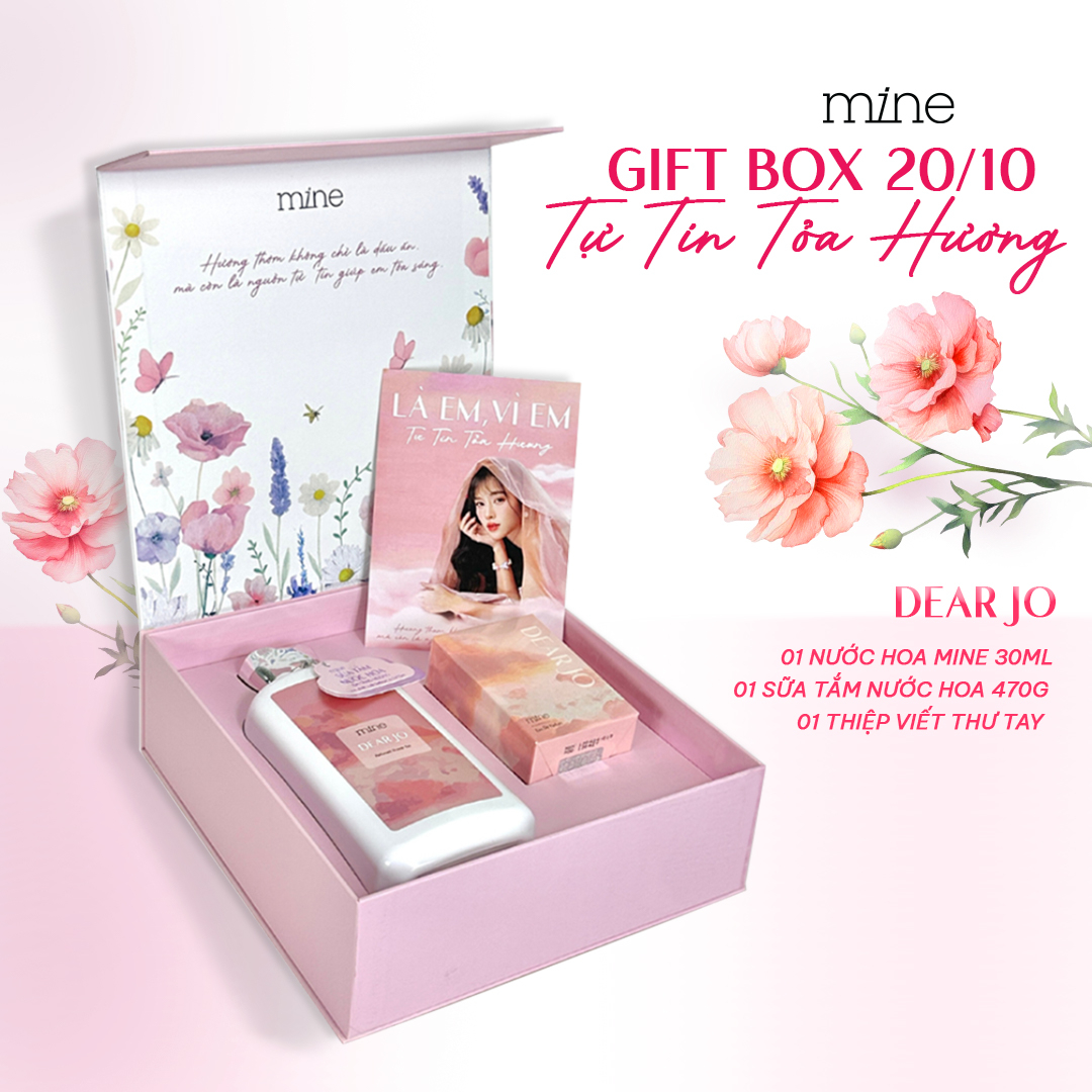 Hộp quà tặng Mine Sữa tắm & Nước hoa Dear Jo - Phân phối chính hãng