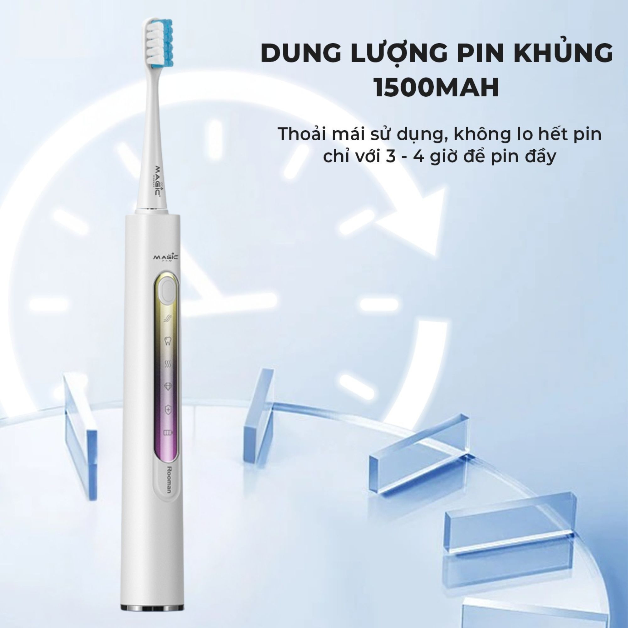 Bàn chải điện Magic Eco Pro-51 màu trắng