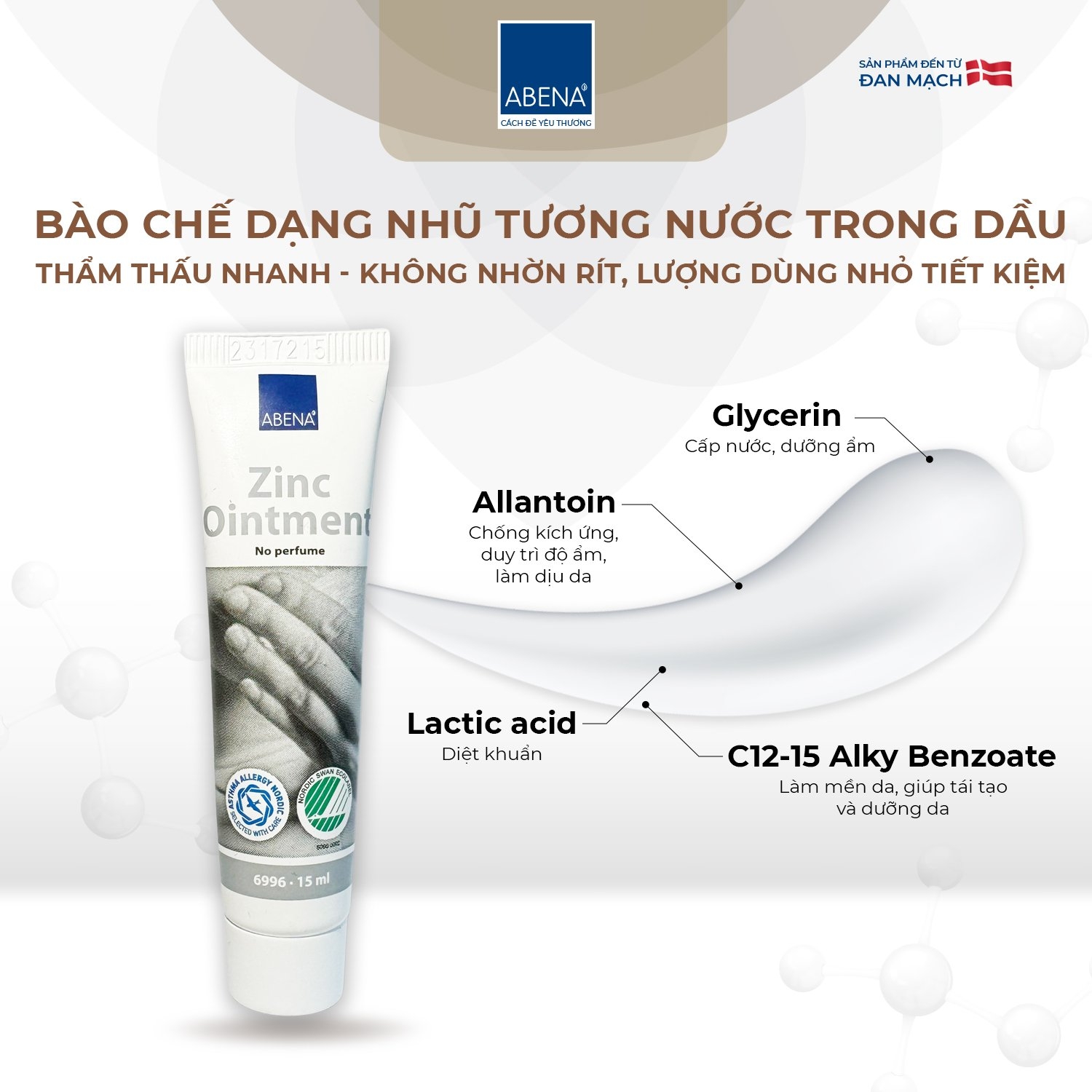 Kem đa năng Abena Zinc Oinment 15ml