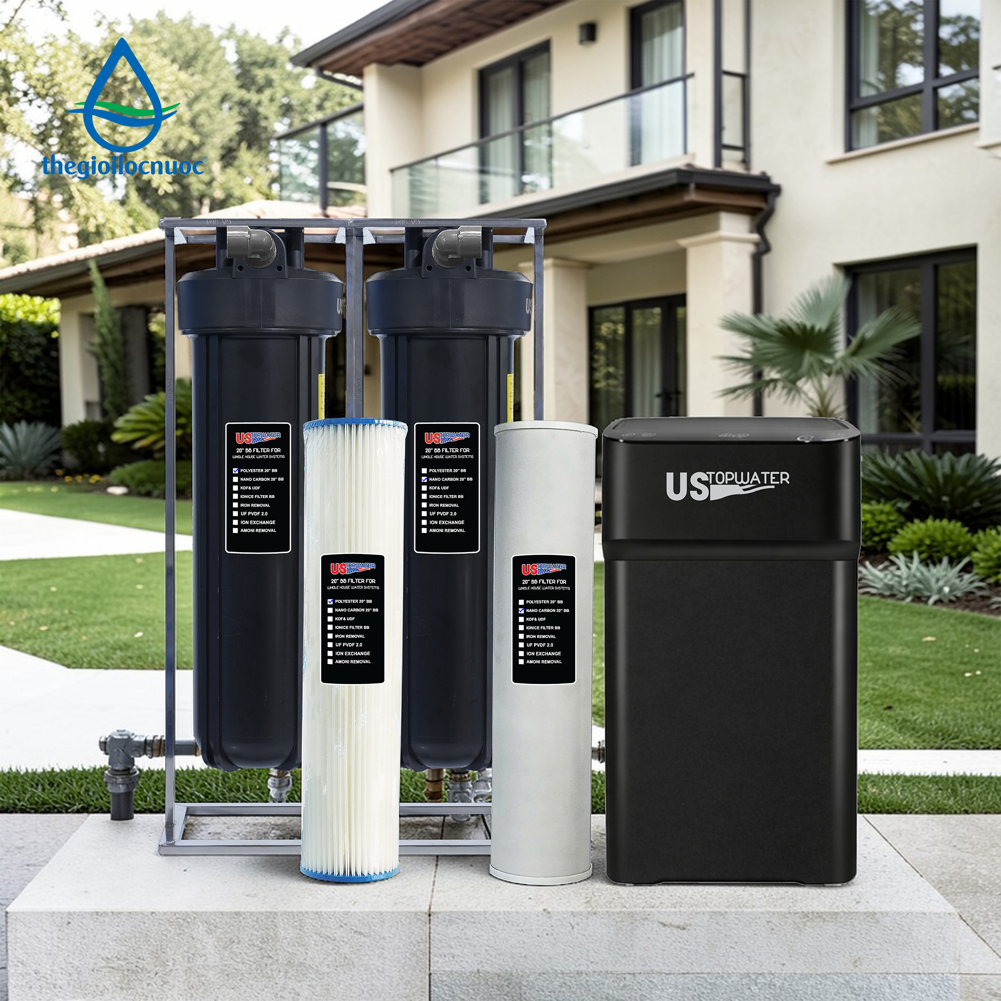 Combo lọc tổng CLO-AS + làm mềm nước US-UA1