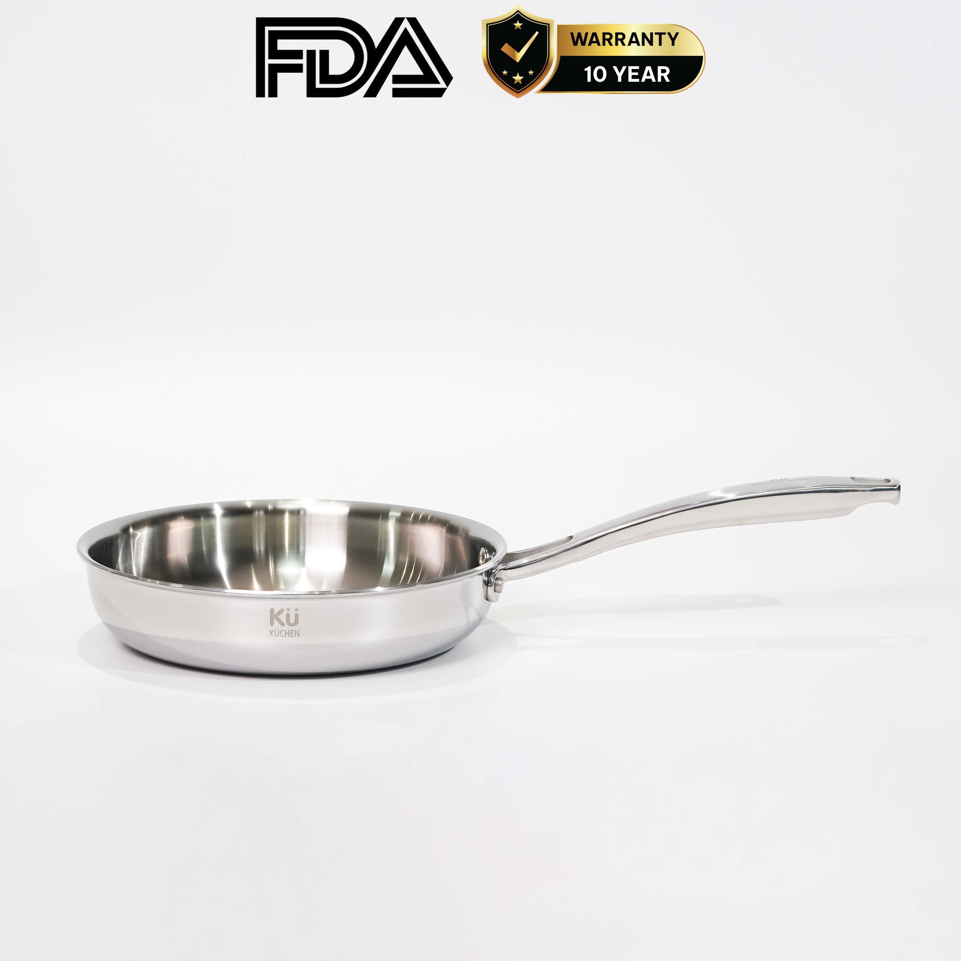 Chảo rán inox 316 22cm cao cấp KUCHEN KU FP221316 - 5