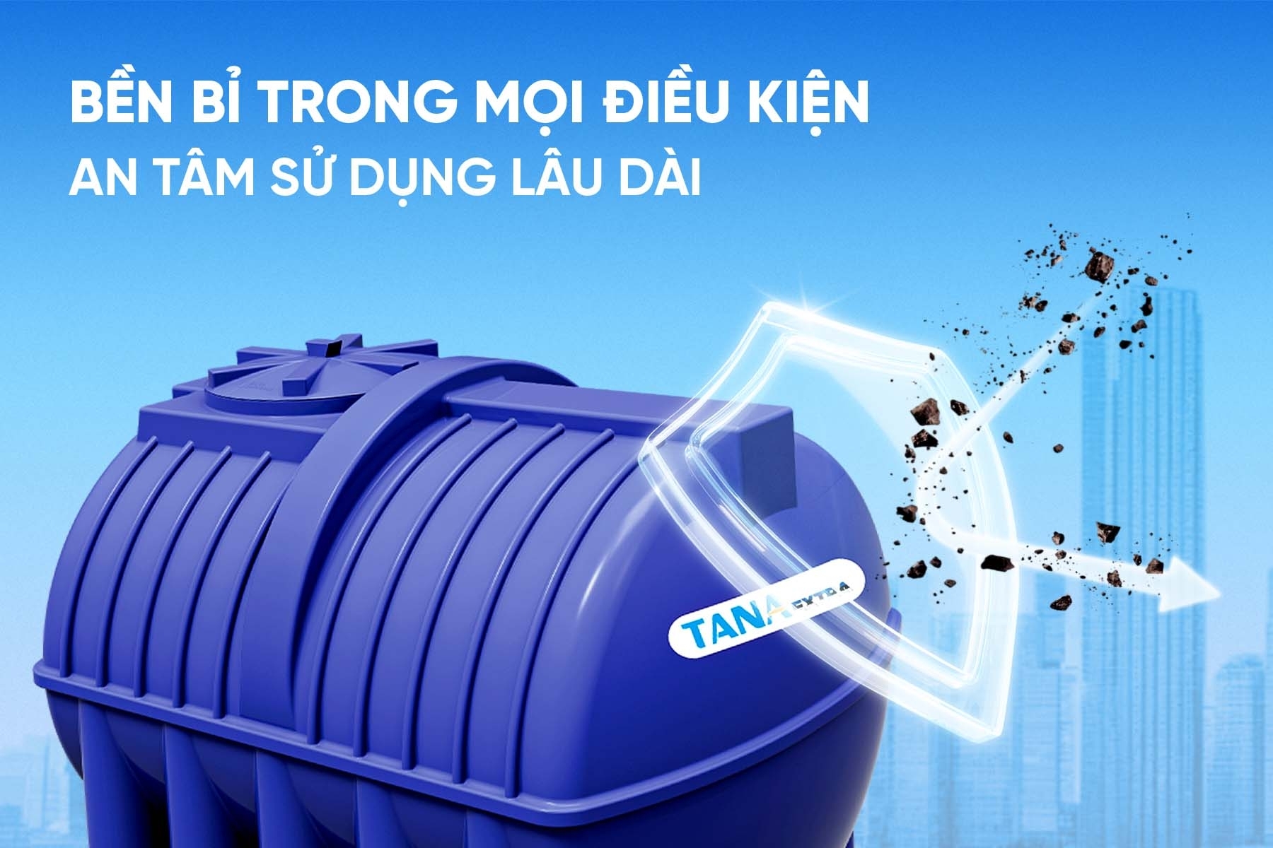 Bồn nhựa Tân Á 1500N EX- bồn ngang ( Phân phối từ khu vực Bình Định trở ra phía Bắc )