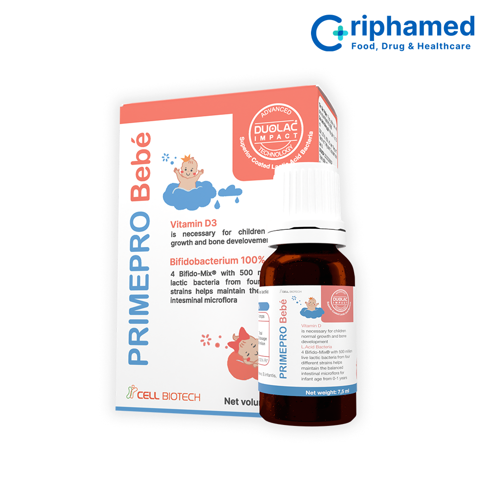Men vi sinh PrimePro Bebé - Hỗ trợ phát triển toàn diện (Lọ 7,5ml)