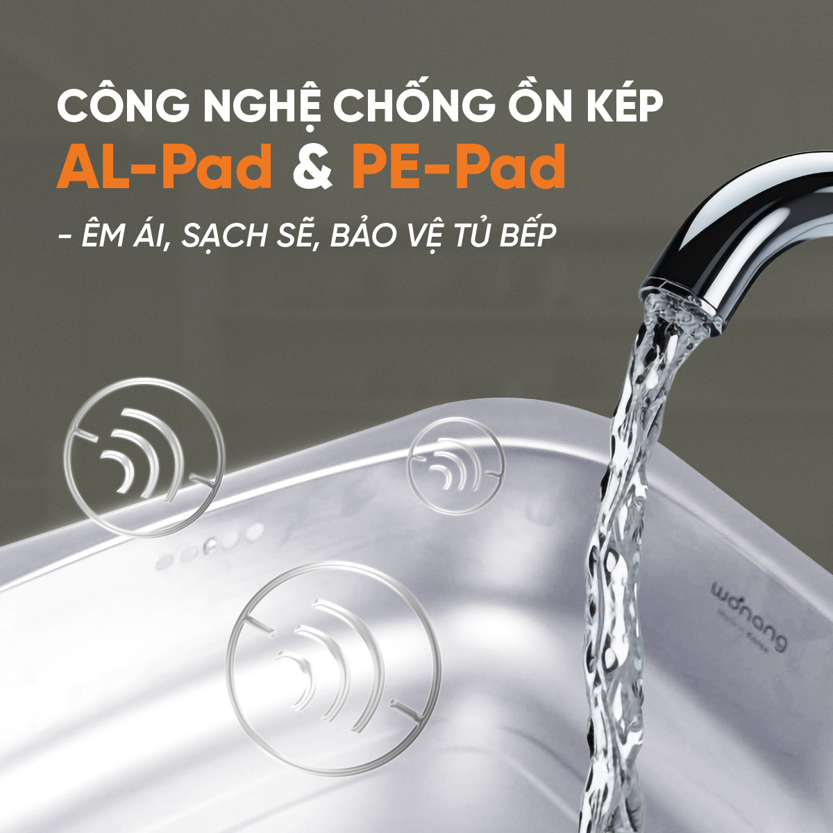 Chậu đơn rửa bát Wonang WKJ08551 một hố inox 304 – Made In Korea - 5