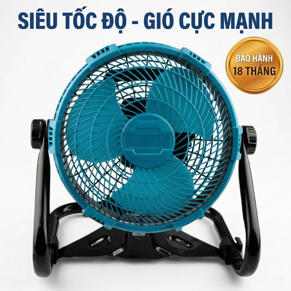 Quạt Để Bàn Tích Điện Kachi MK443 – Gió Turbo Mạnh Mẽ, Xoay 360 Độ, Thiết Kế Di Động Đa Năng