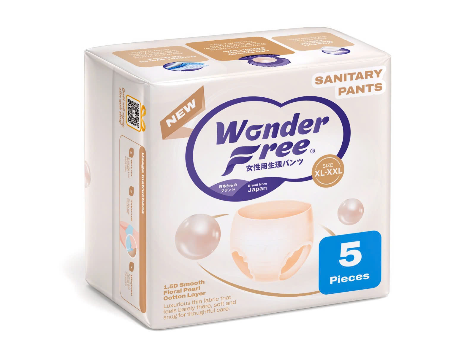 Băng Quần WONDER FREE size XL-XXL (5 miếng) - Phân phối chính hãng
