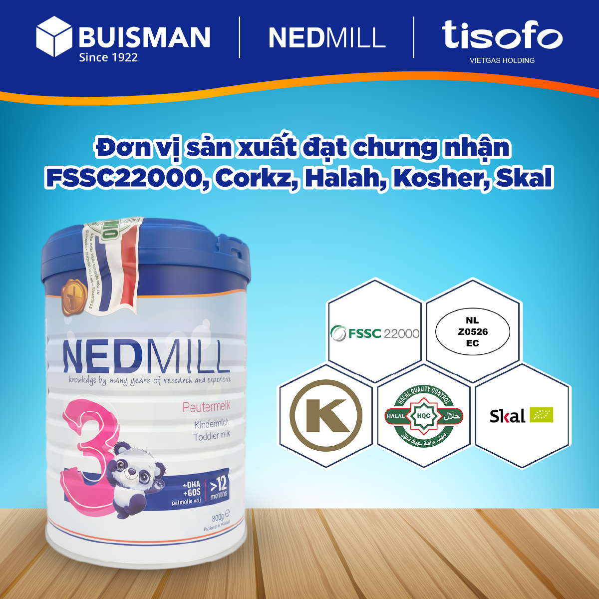 Sữa công thức Nedmill Stage 3 – Bổ sung dinh dưỡng cho Trẻ trên 12 tháng tuổi
