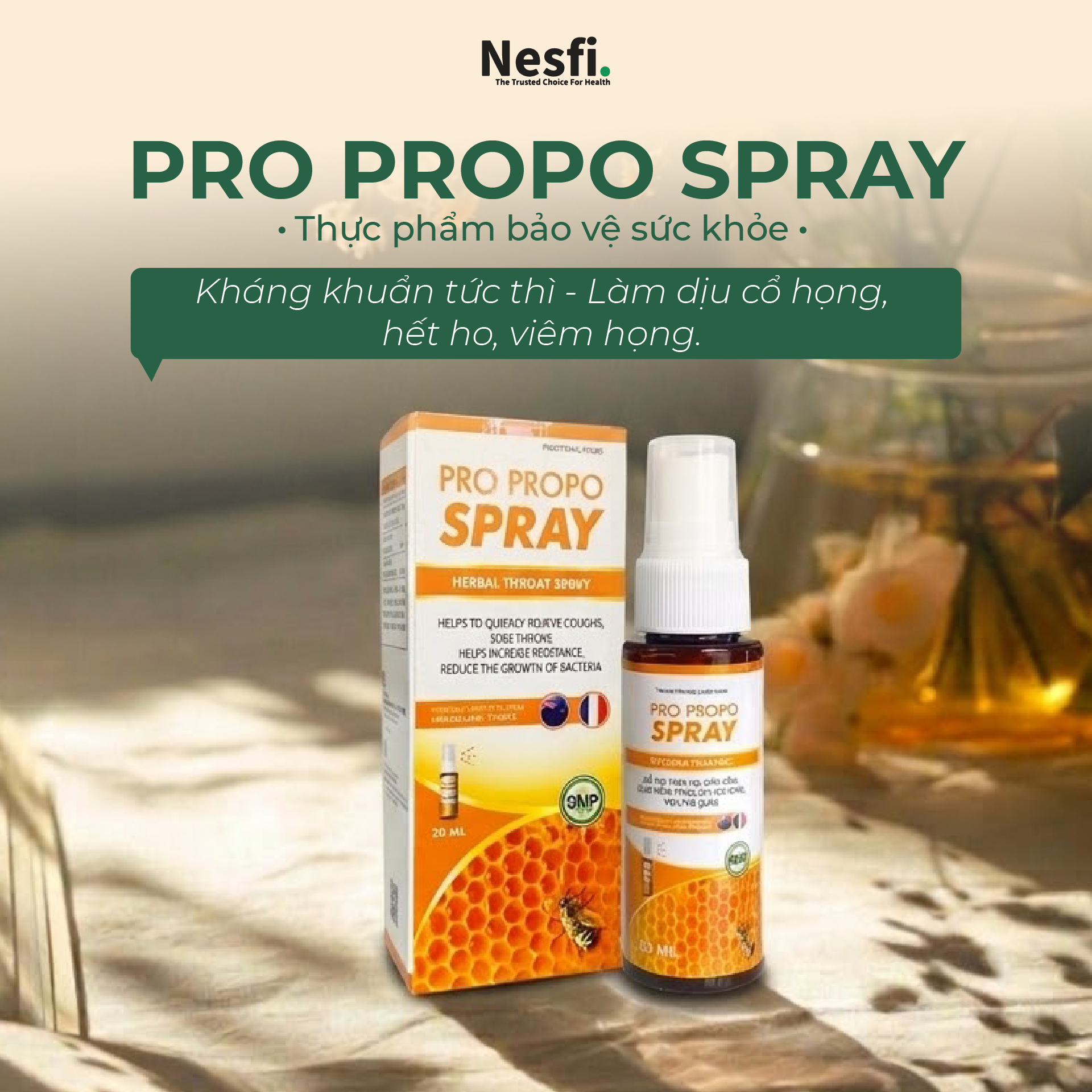 TPBVSK PRO PROPO SPRAY C/30ml (Hỗ trợ giảm ho, giảm đờm, viêm phế quản) - Phân phối chính hãng