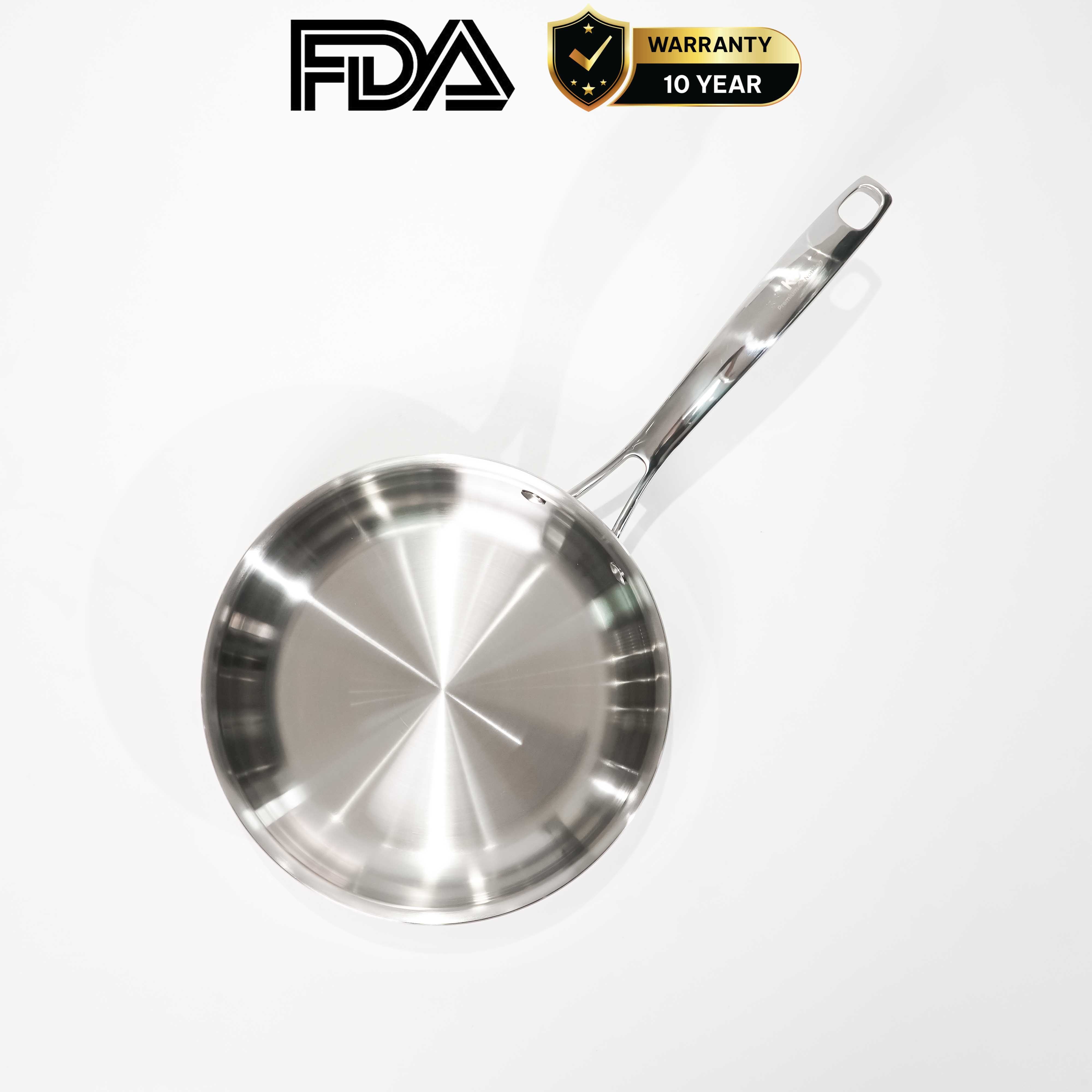 Chảo rán inox 316 22cm cao cấp KUCHEN KU FP221316 - 4