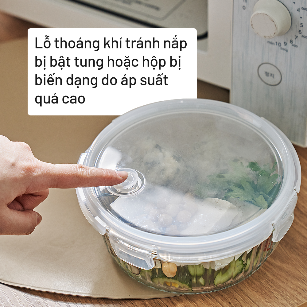 Hộp đựng thực phẩm thủy tinh Neoflam Wavelock V 930ML_364368