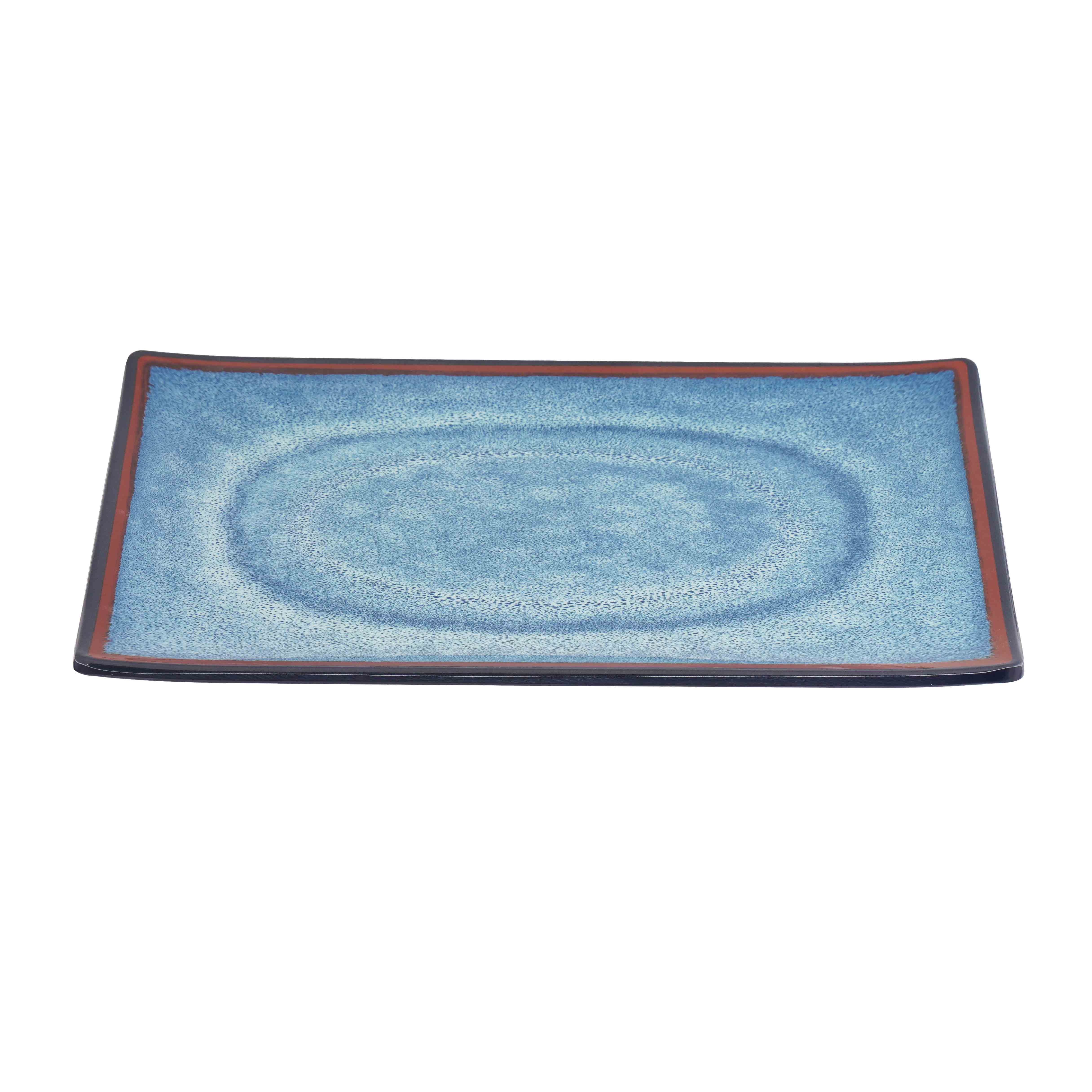 Dĩa Mela xanh loang chữ nhật dẹt Size 280x190x25_378562_JD3228