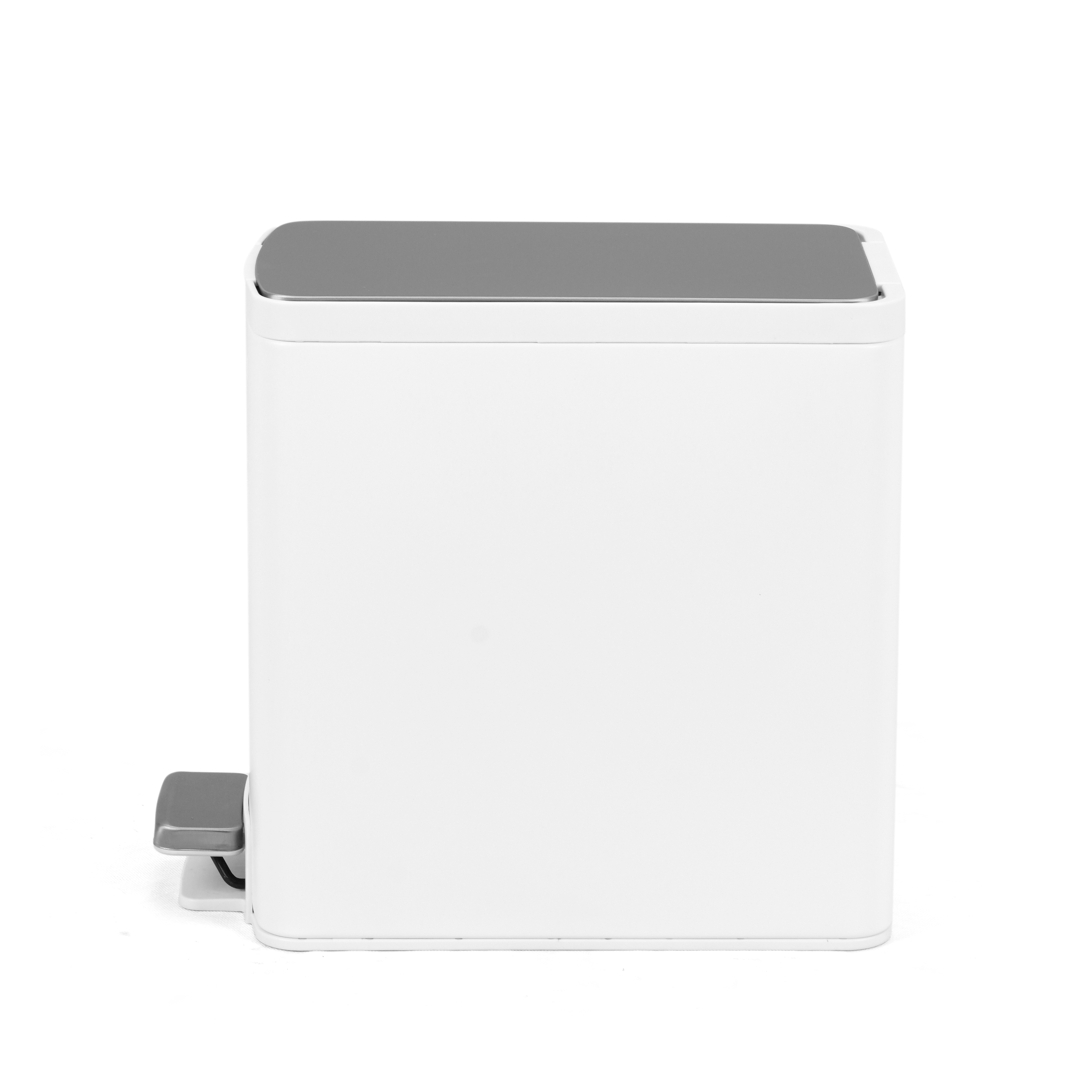 Thùng rác inox 8L nắp bật, chống ồn Eko - Trắng_384620 - 2