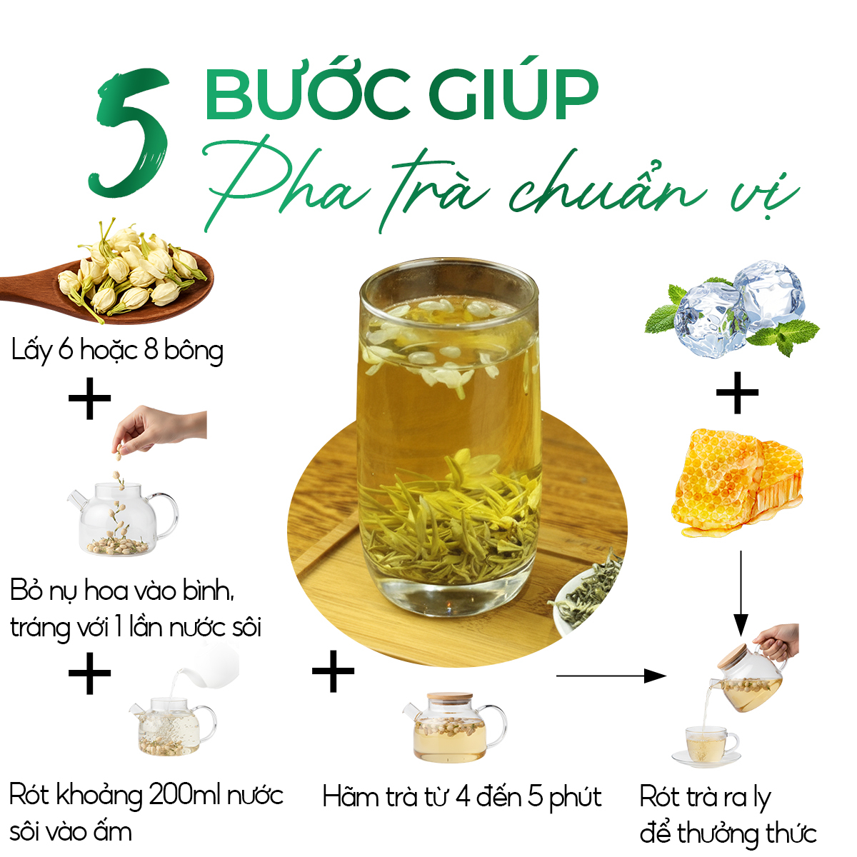Trà Hoa Nhài Sấy Khô Sunbeleaf - Mang Lại Cảm Giác Thư Thái, Nhẹ Nhàng Sau Mỗi Ngày Bận Rộn - Túi Zip 100g - 6